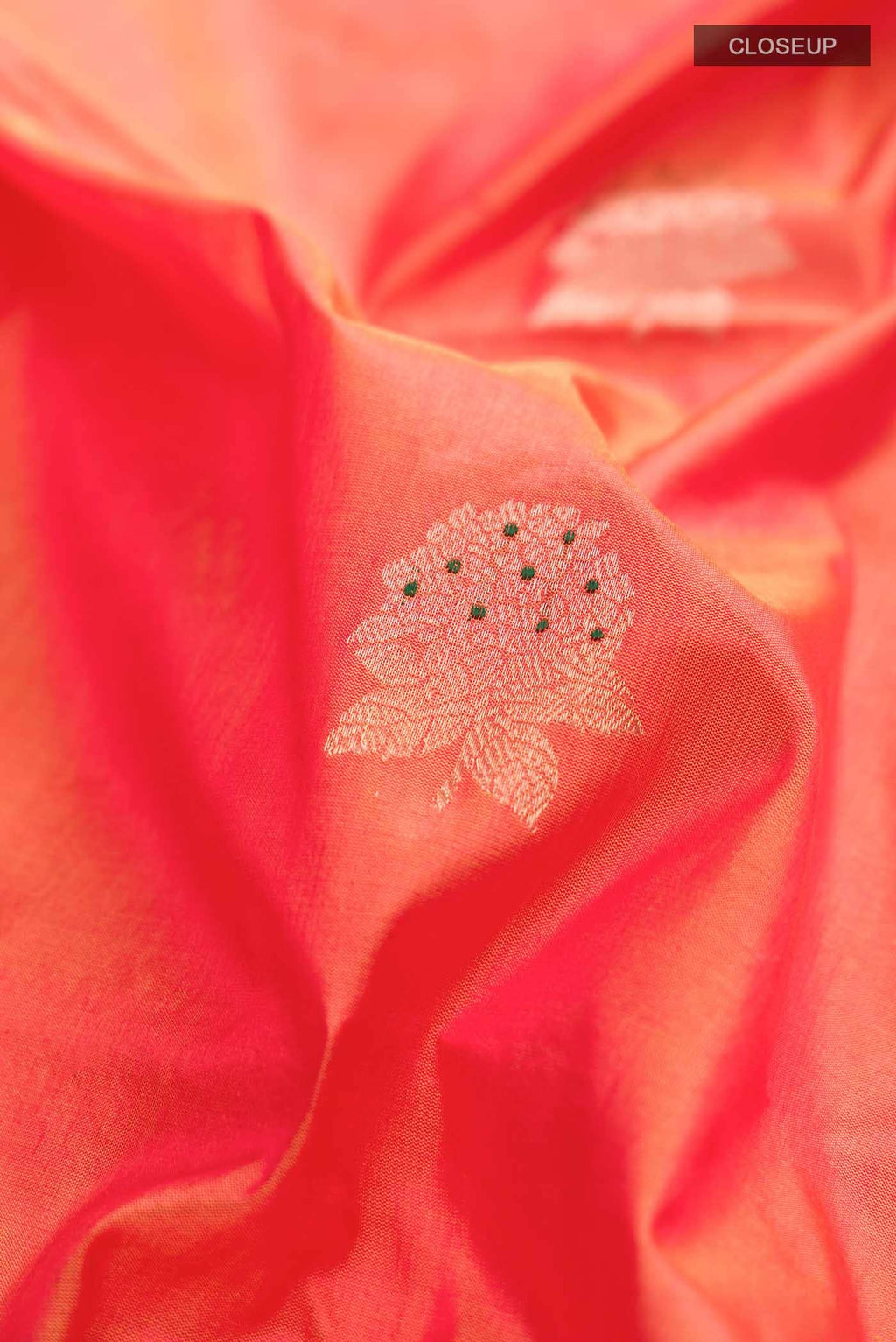 Orange Banarasi Katan Silk Saree