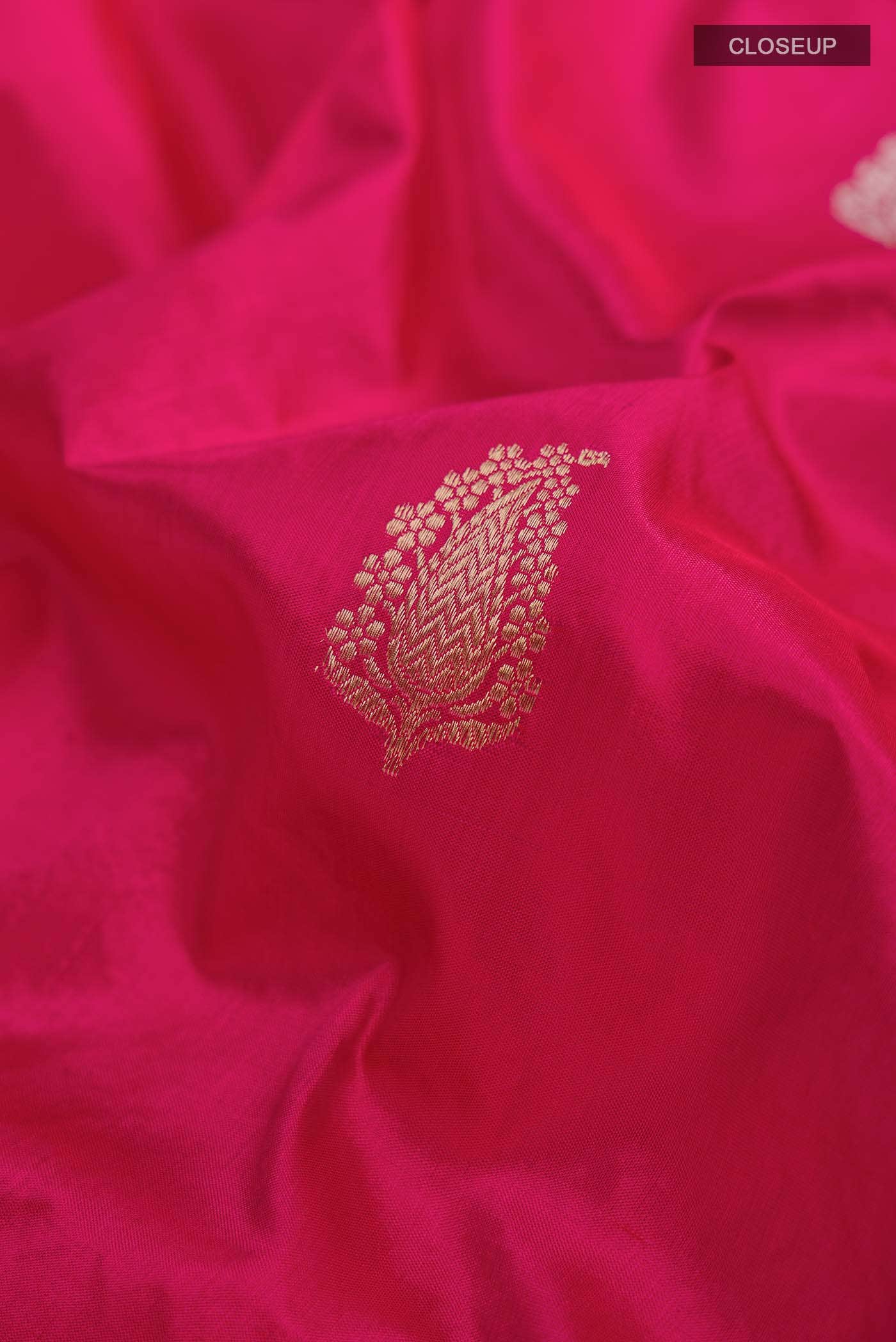 Pink Banarasi Katan Silk Saree