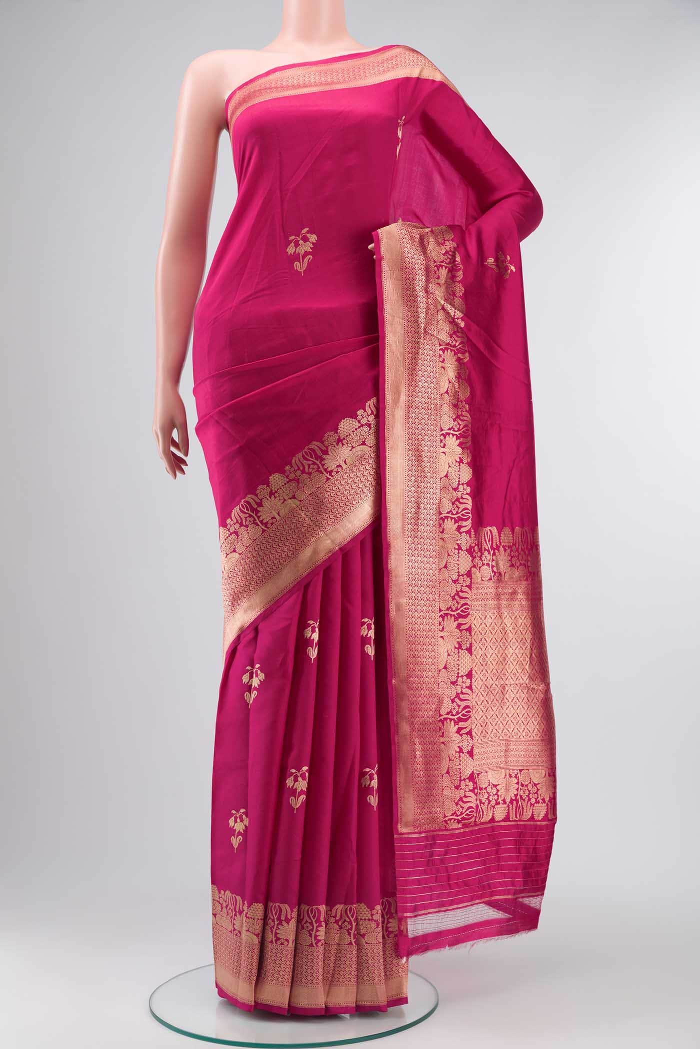 Pink Banarasi Silk Saree