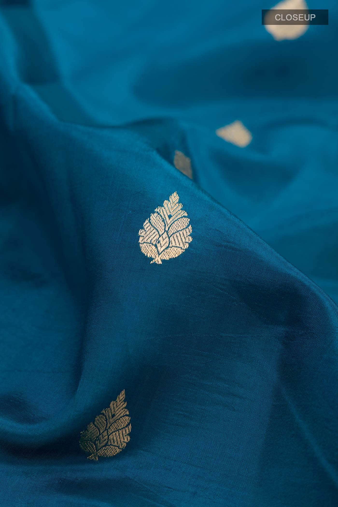 Blue Banarasi Katan Silk Saree
