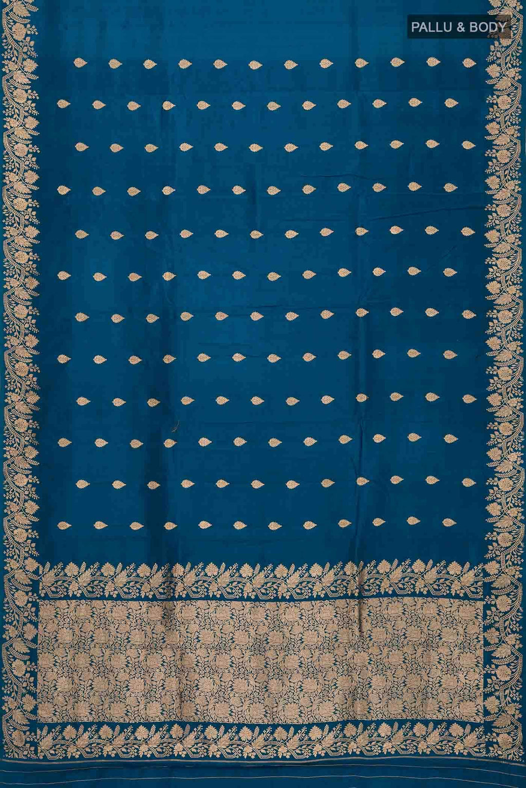 Blue Banarasi Katan Silk Saree