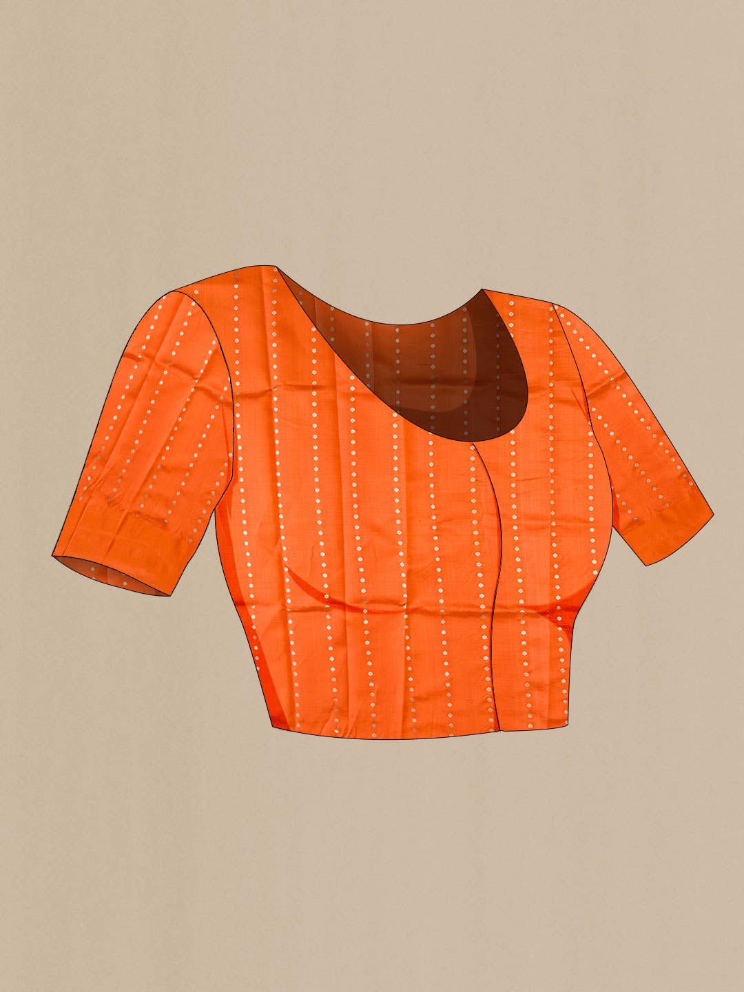 Orange Banarasi Katan Silk Saree