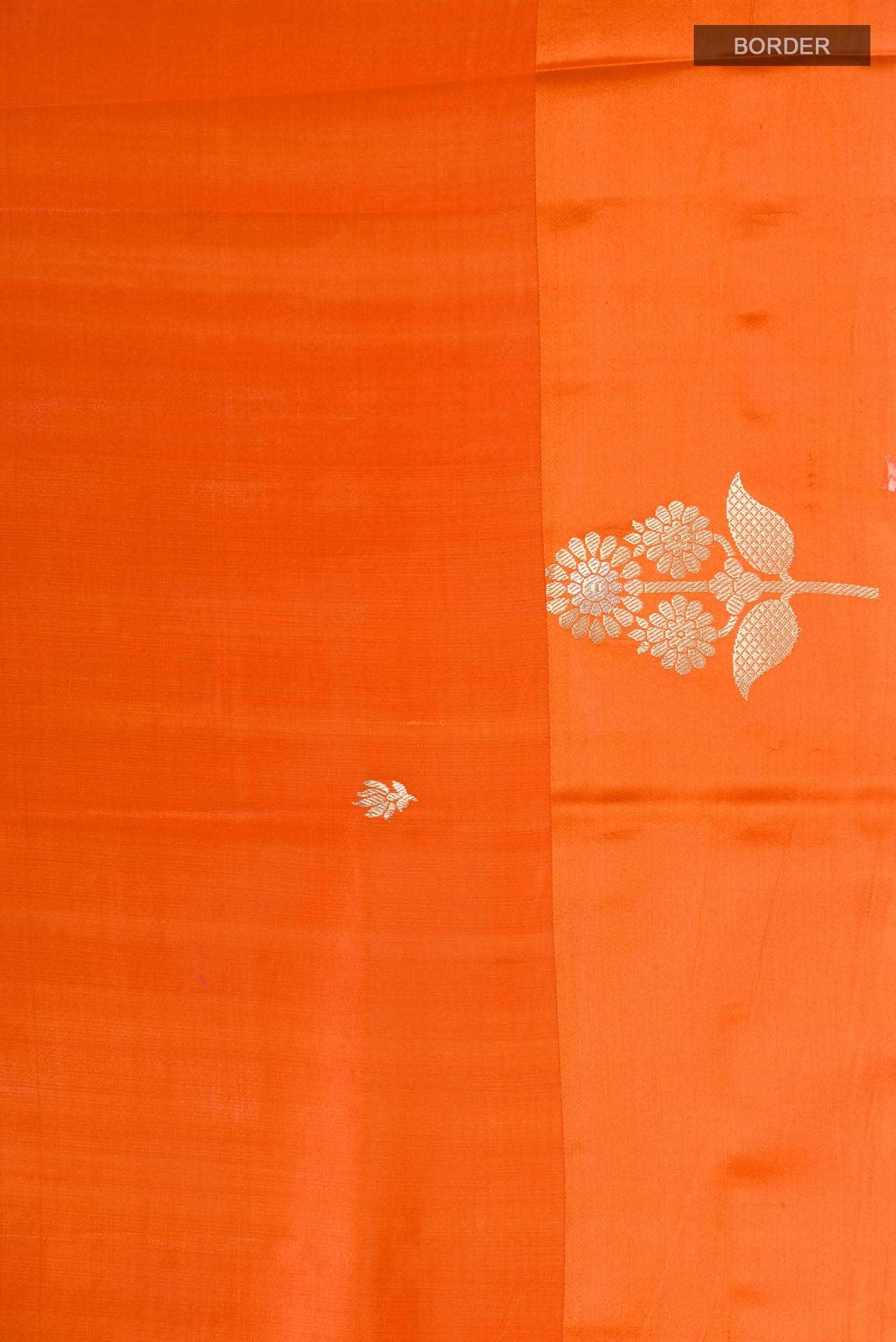 Orange Banarasi Katan Silk Saree