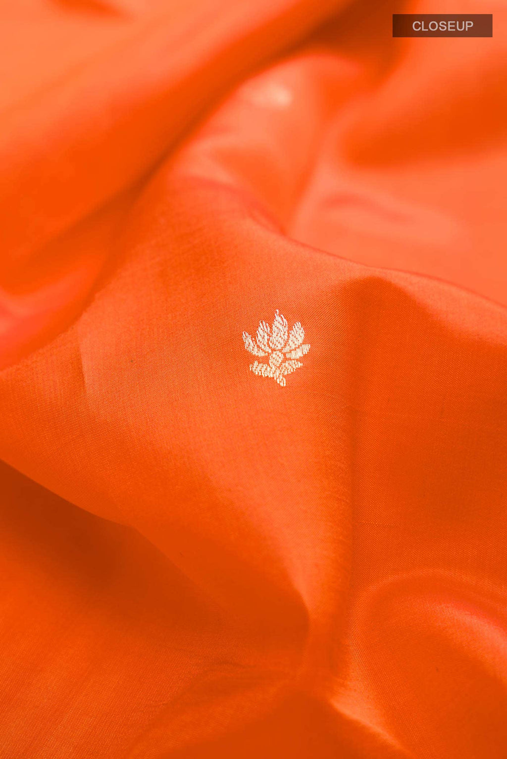 Orange Banarasi Katan Silk Saree