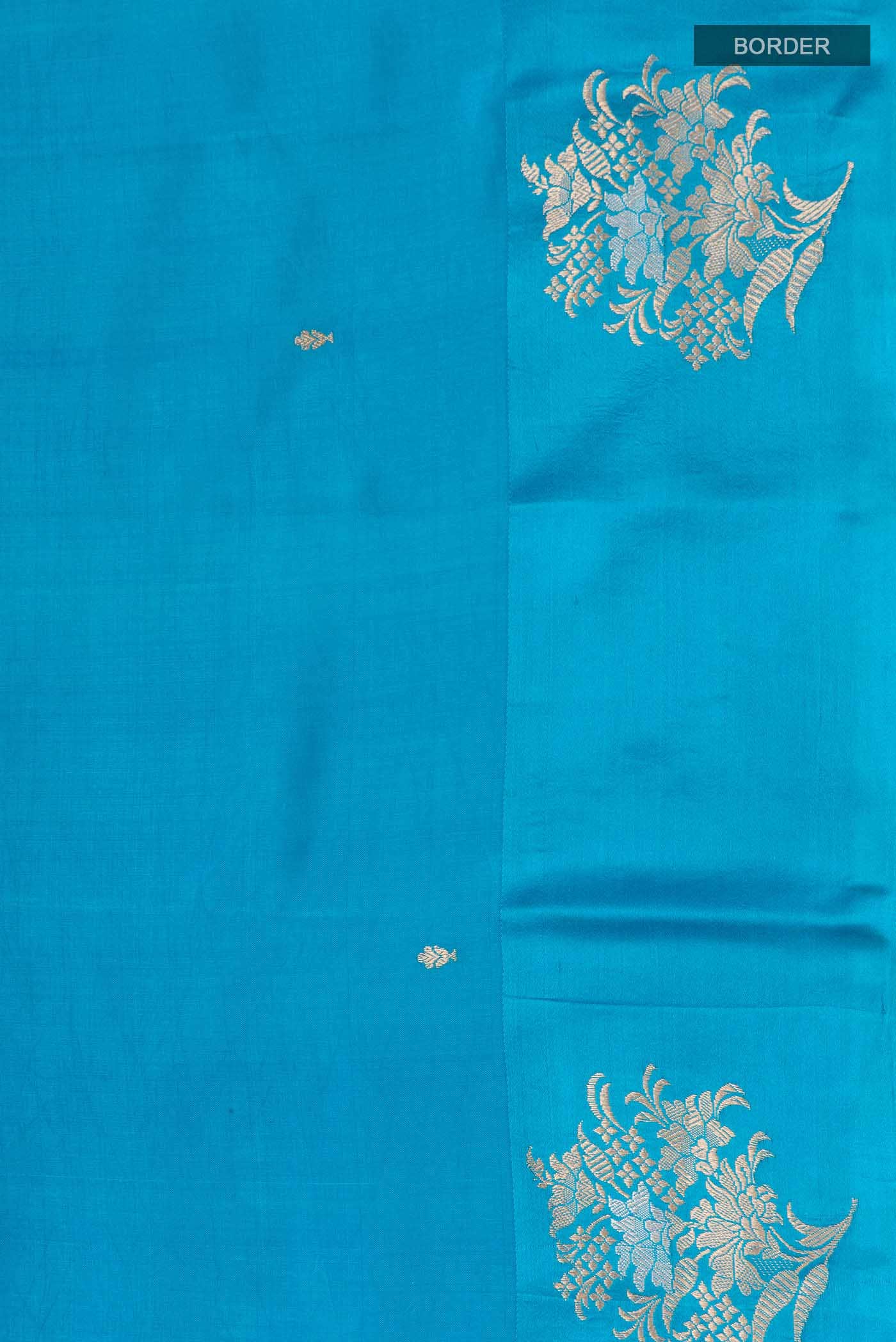 Blue Banarasi Katan Silk Saree