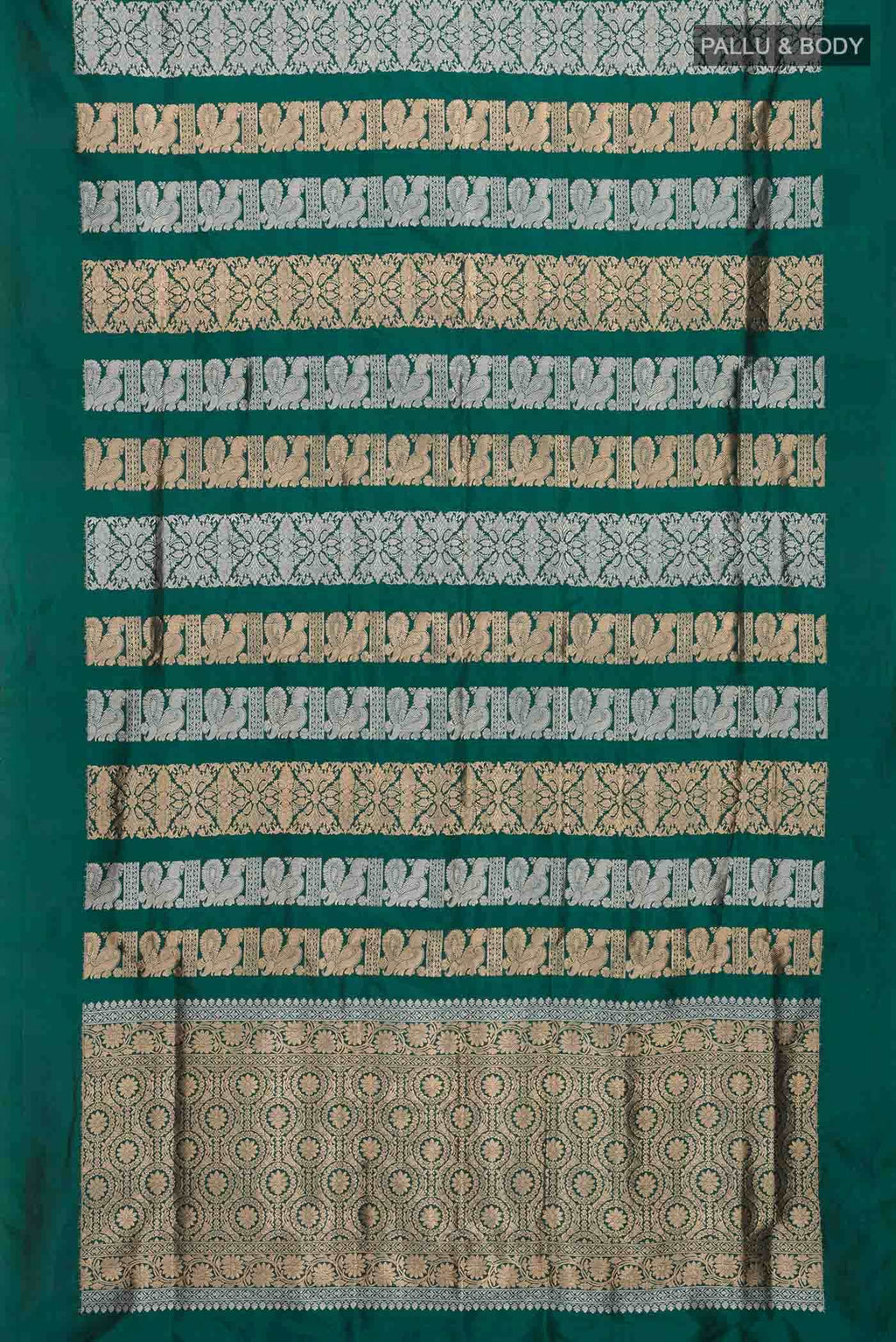 Green Banarasi Katan Silk Saree