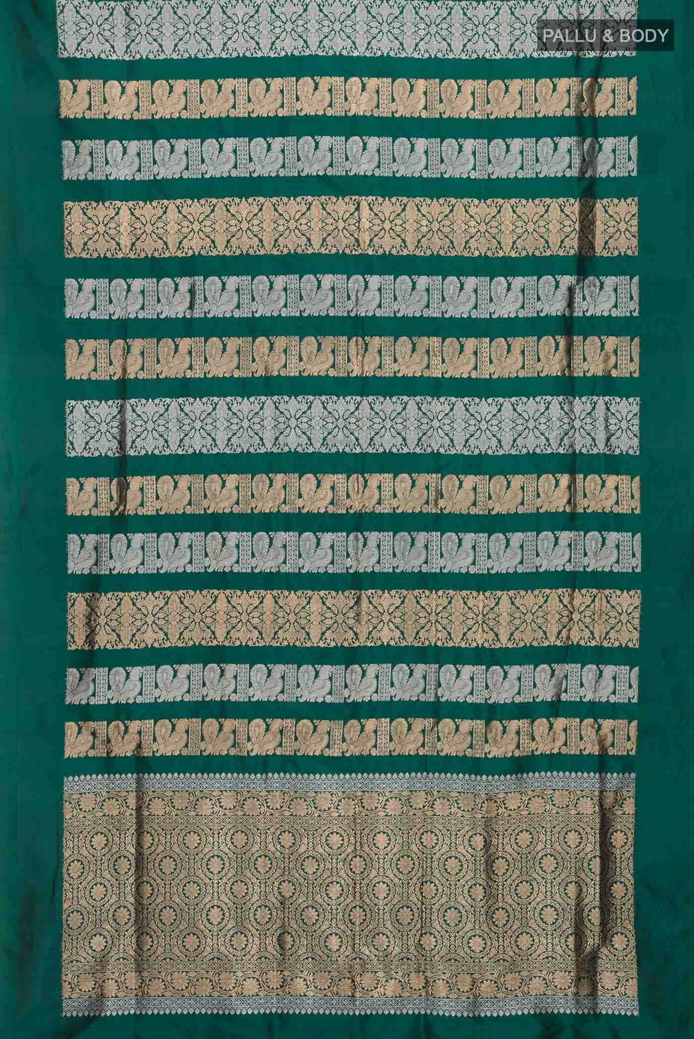 Green Banarasi Katan Silk Saree