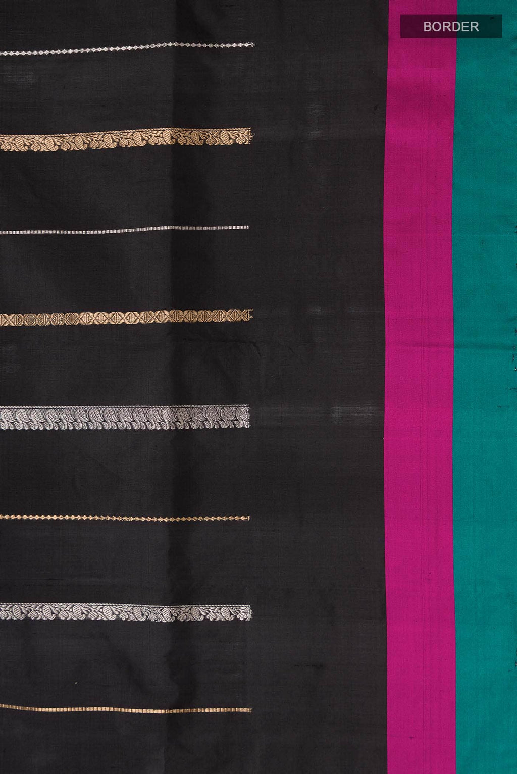 Black Banarasi Katan Silk Saree