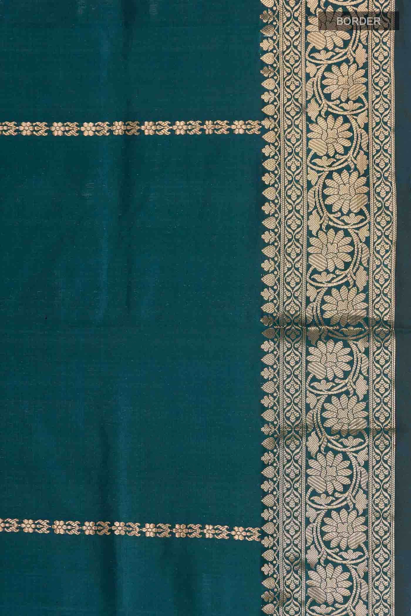 Green Banarasi Katan Silk Saree