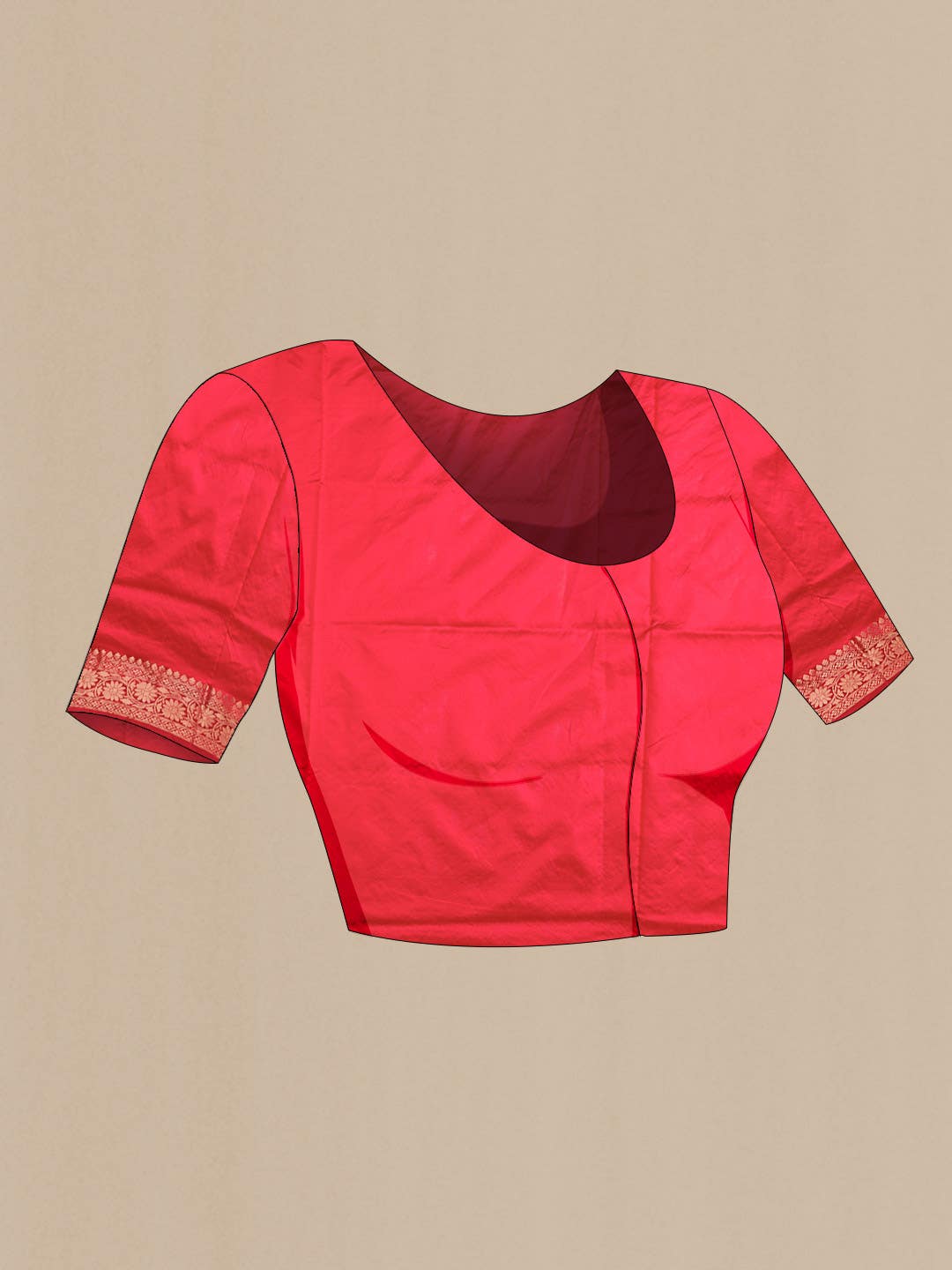 Red Banarasi Katan Silk Saree