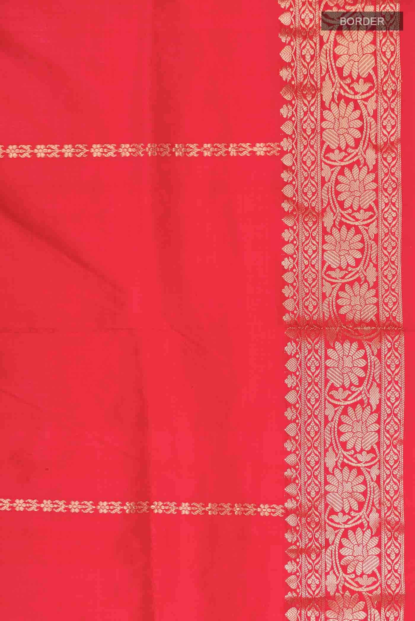 Red Banarasi Katan Silk Saree