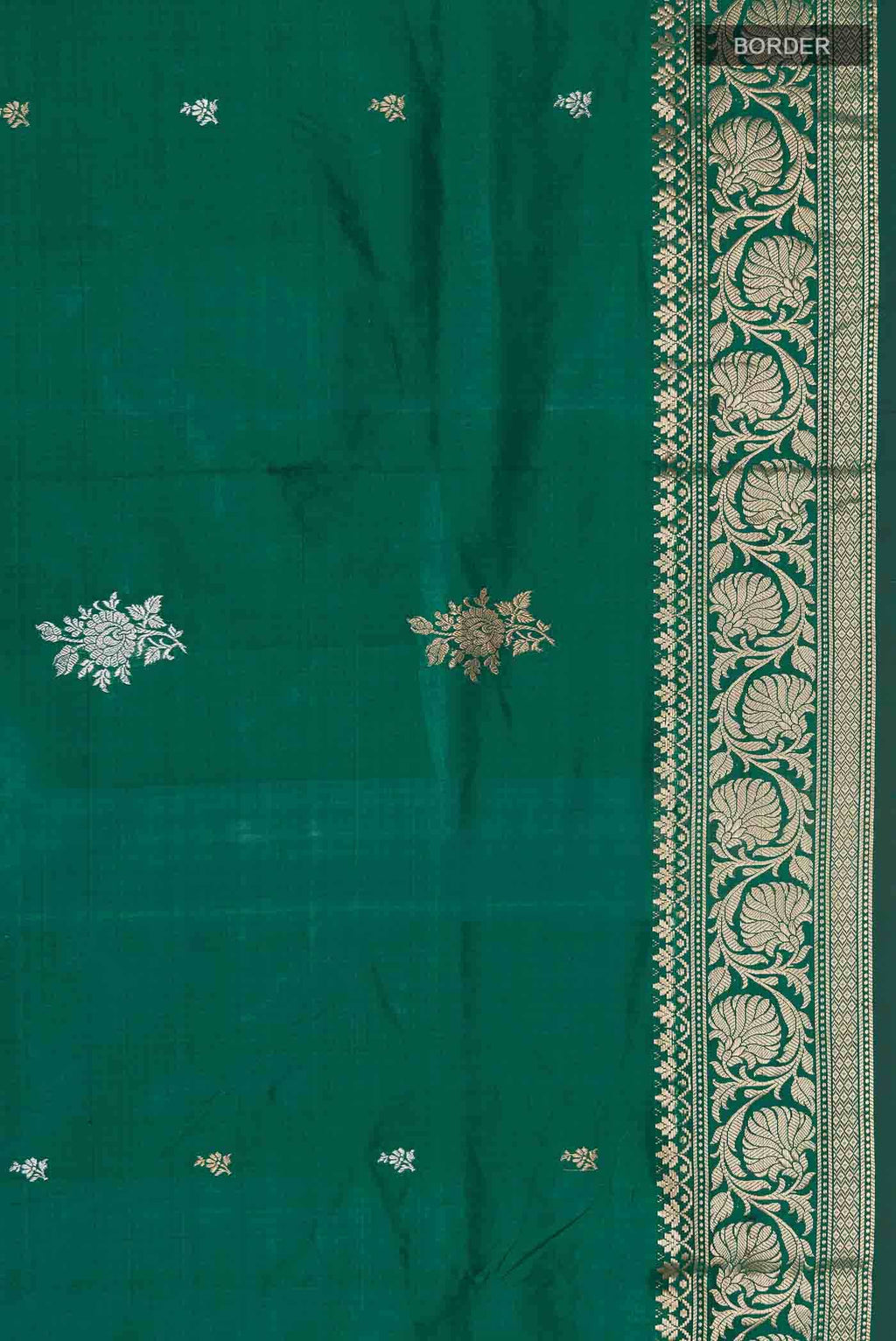 Green Banarasi Katan Silk Saree