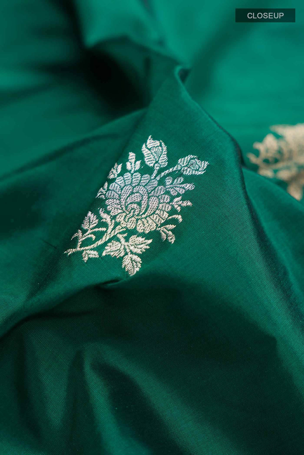 Green Banarasi Katan Silk Saree