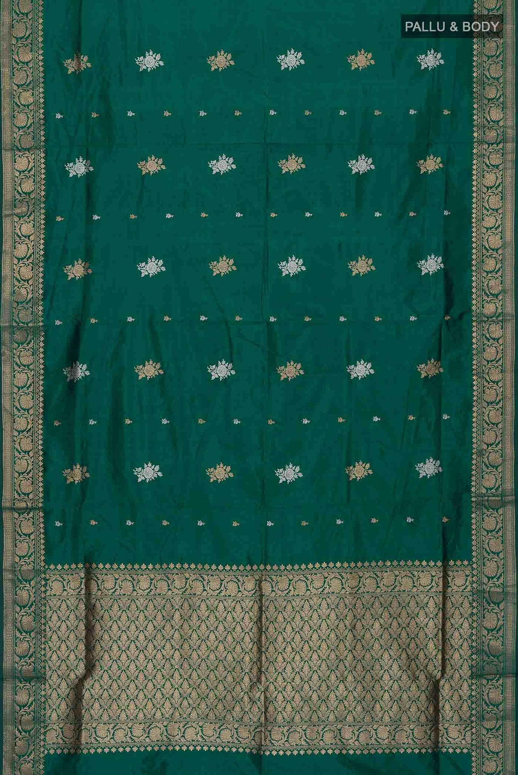 Green Banarasi Katan Silk Saree