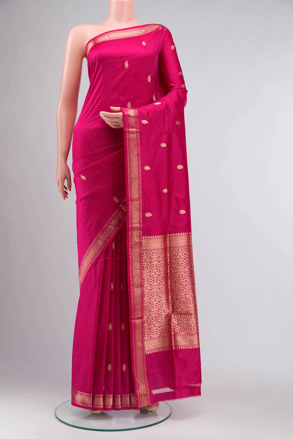 Pink Banarasi Katan Silk Saree