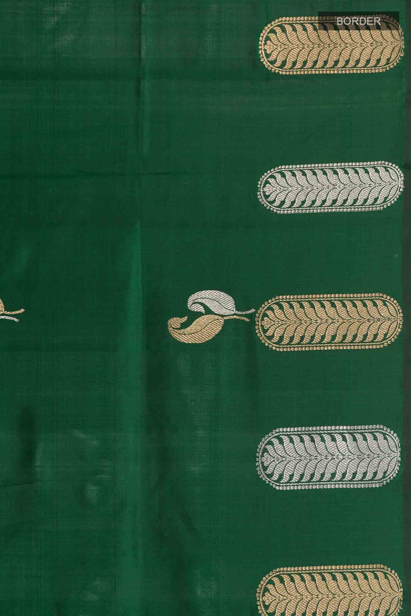 Green Banarasi Katan Silk Saree