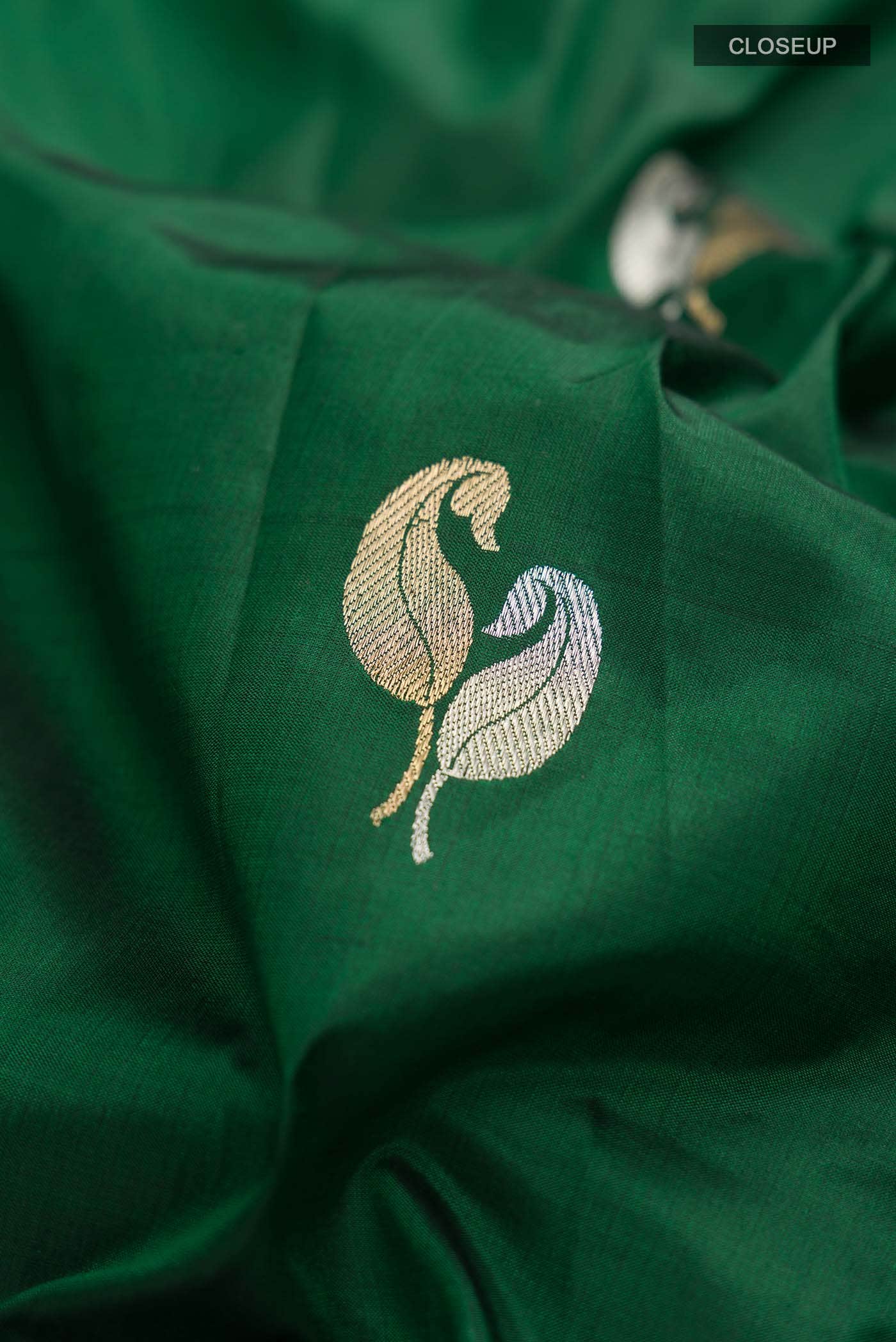 Green Banarasi Katan Silk Saree