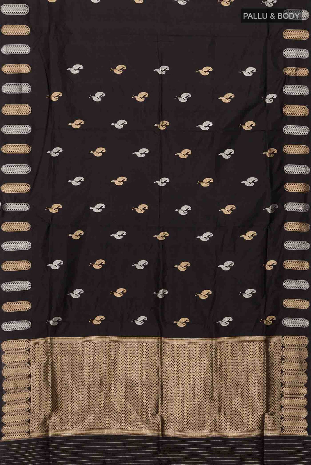 Black Banarasi Katan Silk Saree