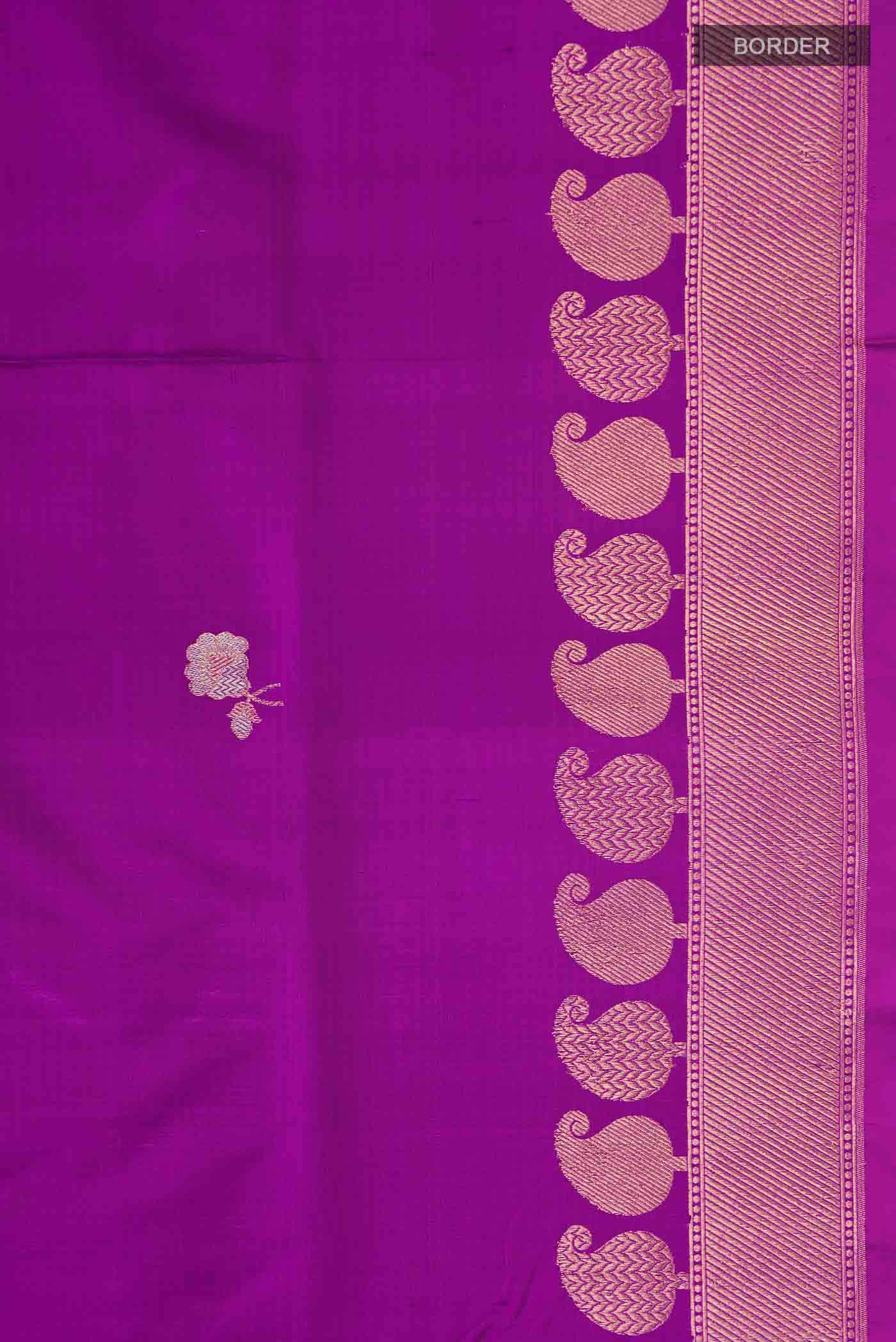 Purple Banarasi Katan Silk Saree
