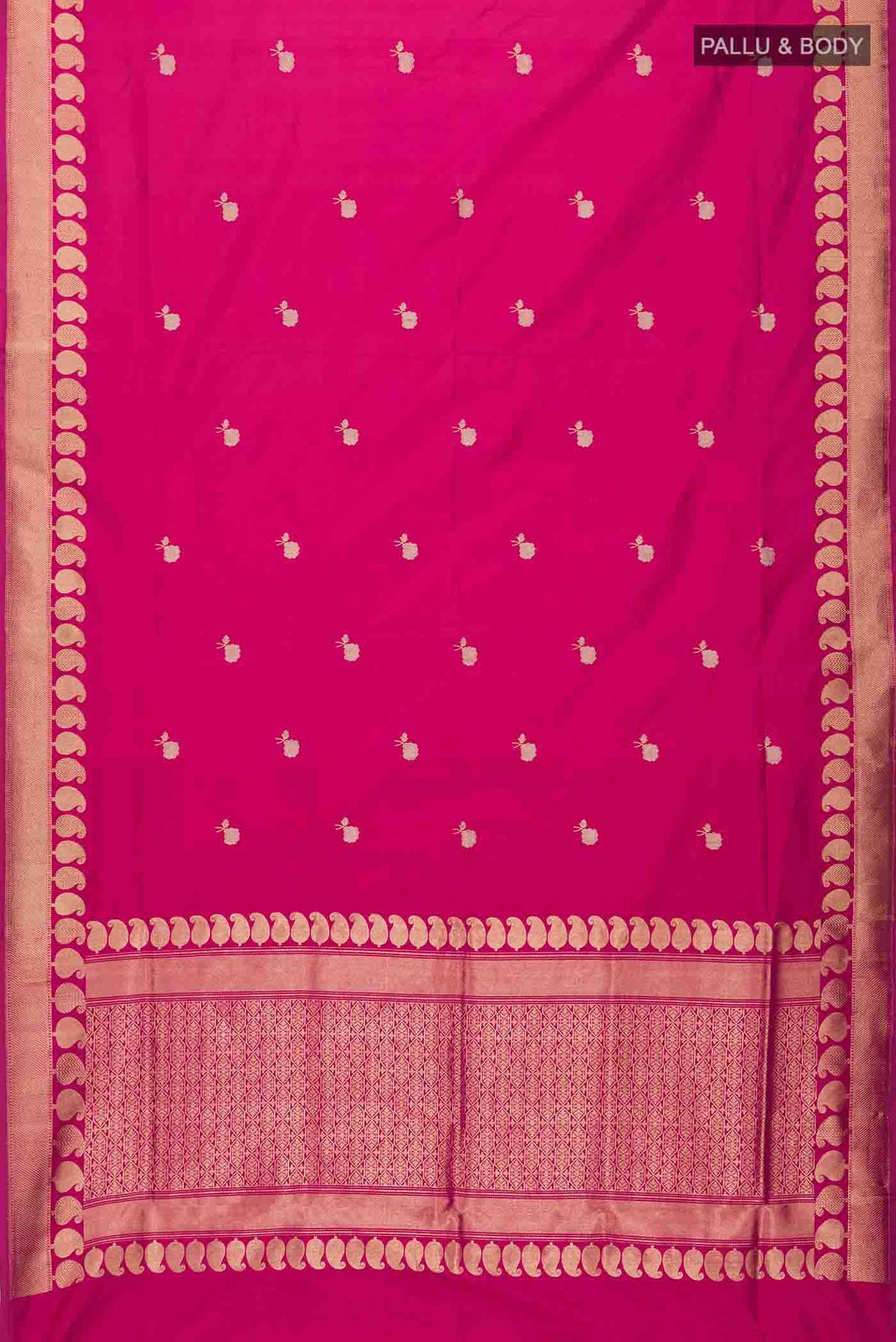 Dark Pink Banarasi Katan Silk Saree