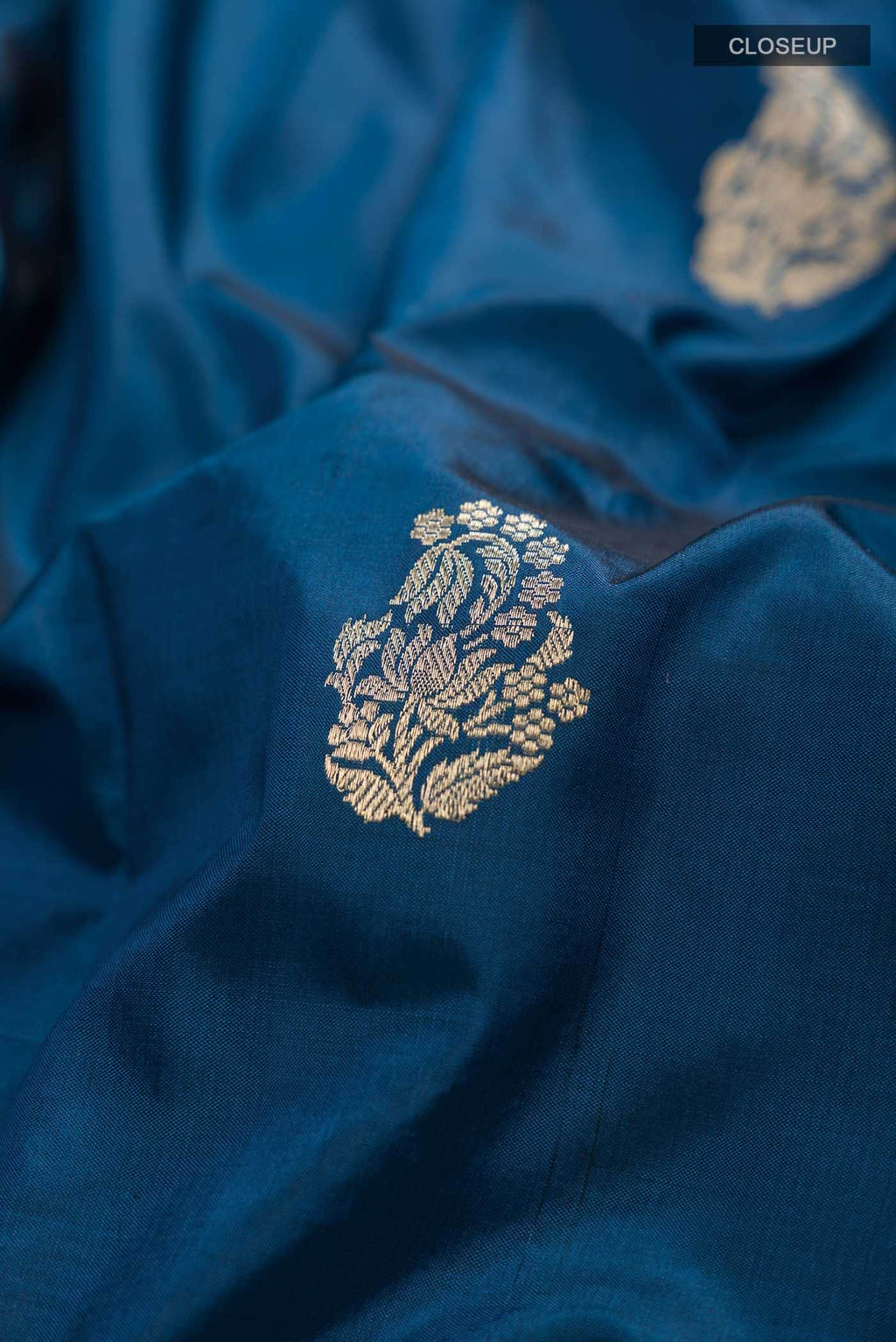 Blue Banarasi Katan Silk Saree