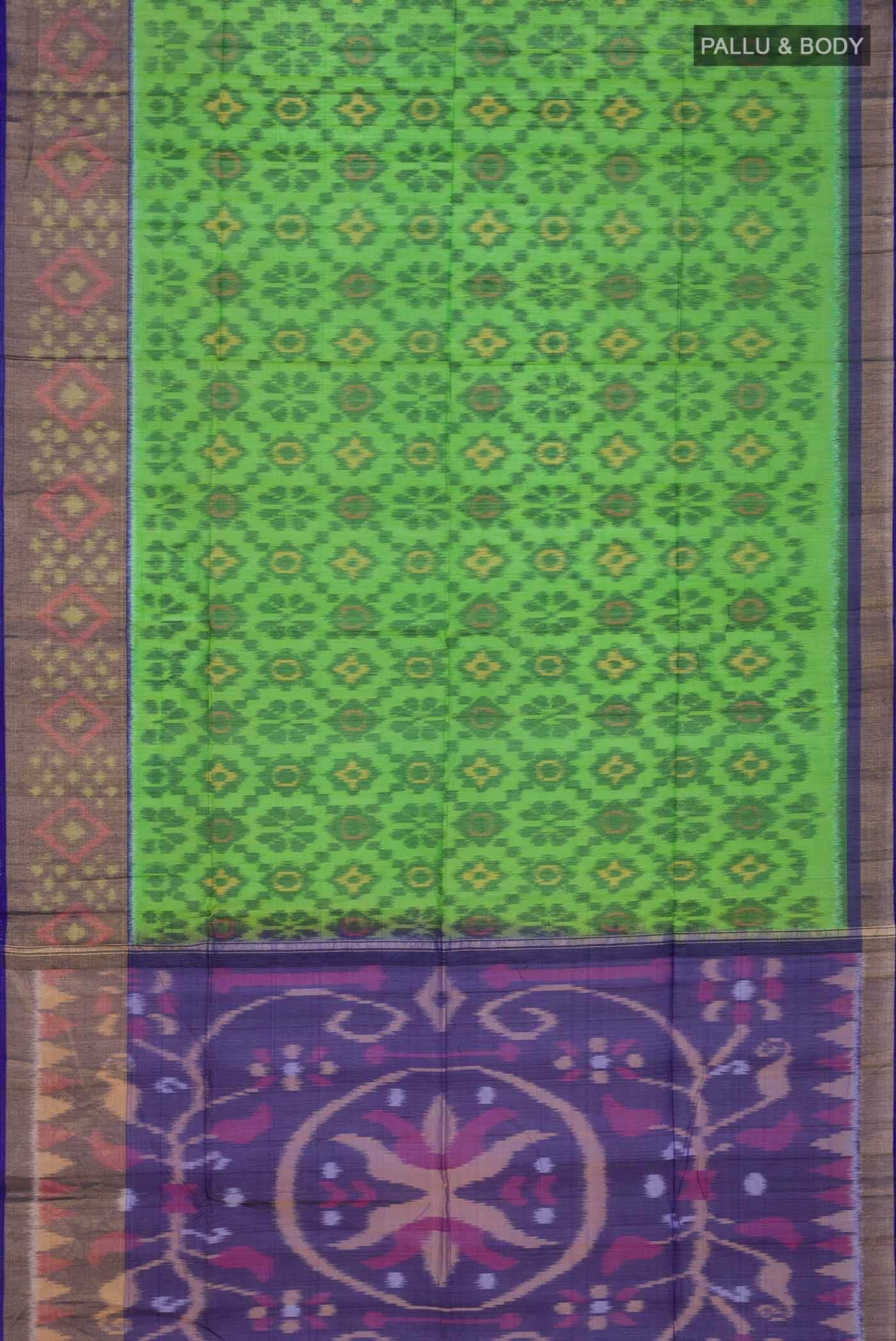 Green Silk Cotton Saree
