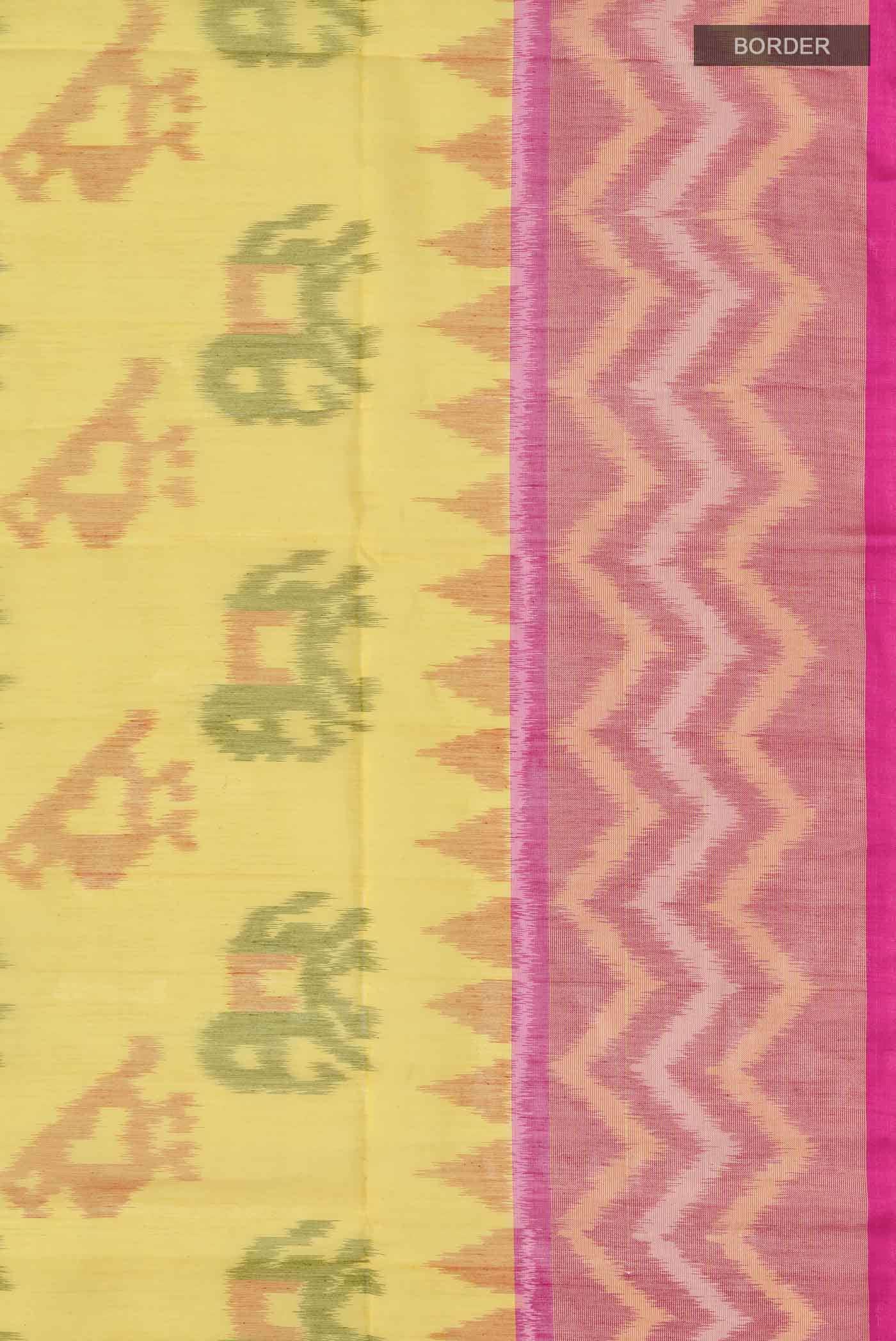 Yellow Silk Cotton Saree