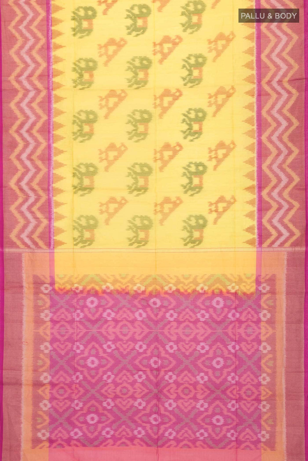 Yellow Silk Cotton Saree
