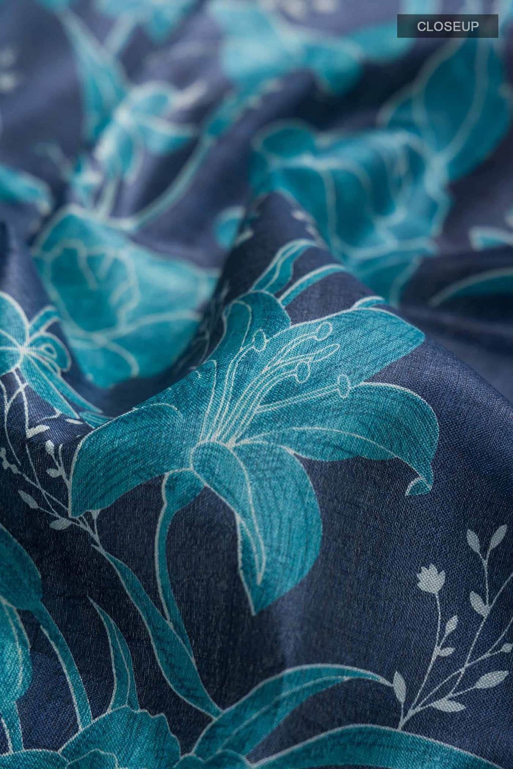 Blue Bhagalpuri Tussar Silk Saree