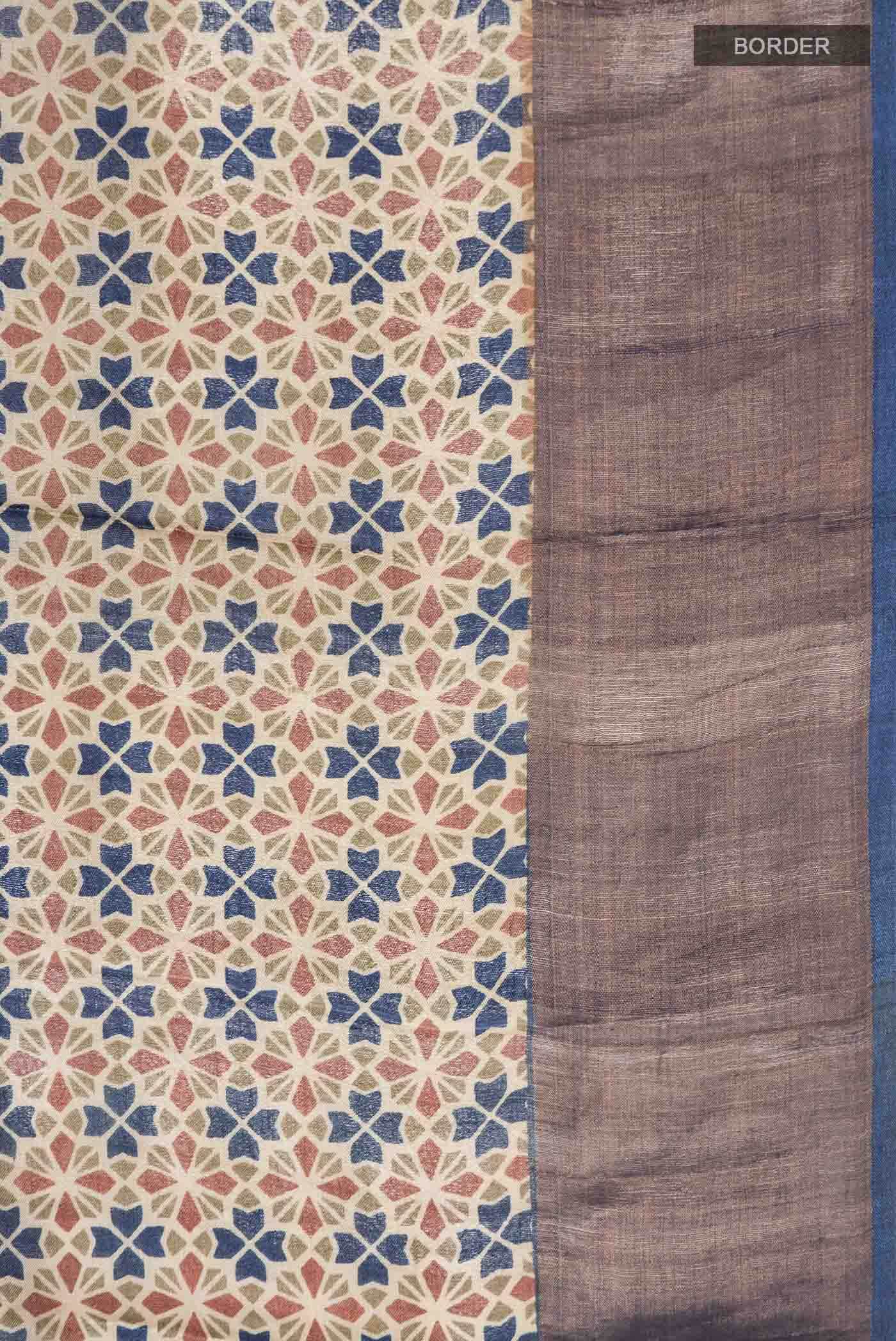Green Bhagalpuri Tussar Silk Saree