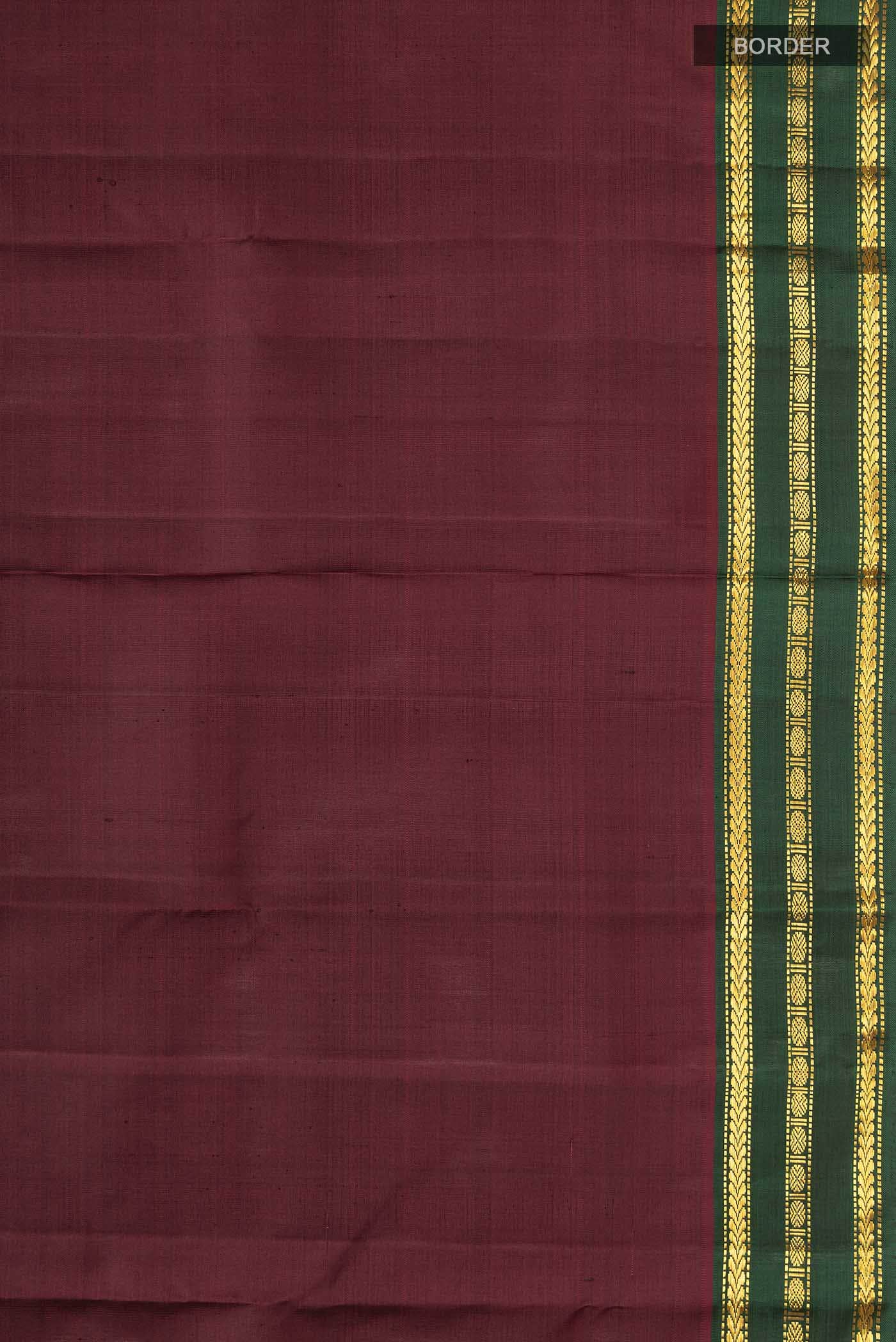 Maroon Kanchipuram Silk Saree