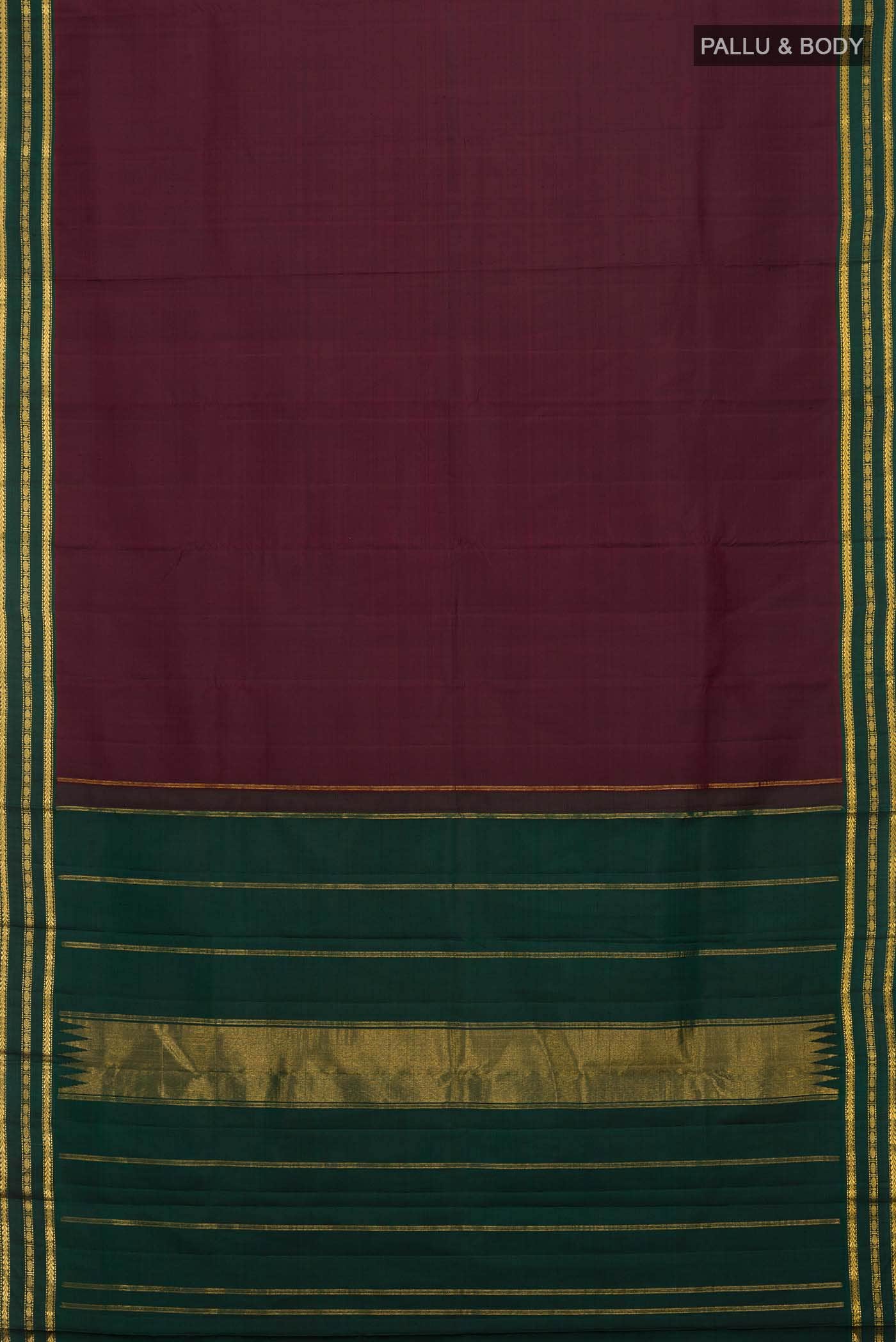 Maroon Kanchipuram Silk Saree