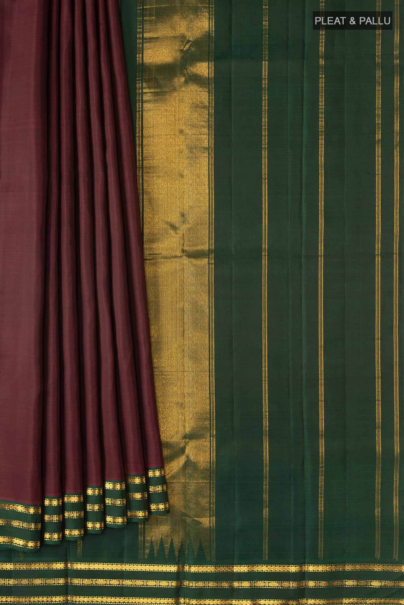 Maroon Kanchipuram Silk Saree