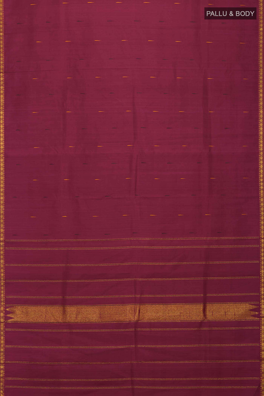 Maroon Kanchipuram Silk Saree