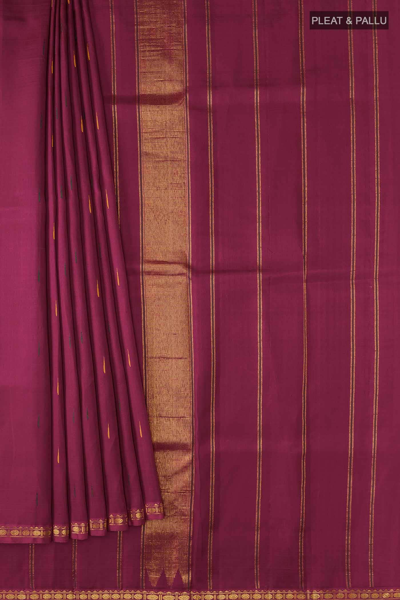 Maroon Kanchipuram Silk Saree