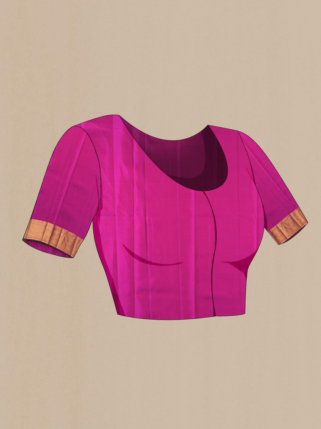Magenta Kanchipuram Silk Saree