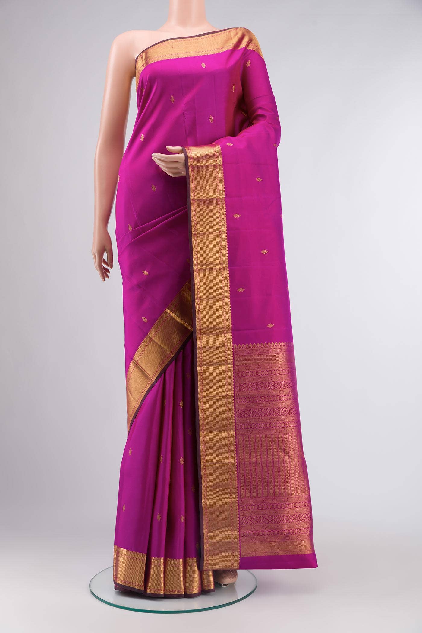Magenta Kanchipuram Silk Saree