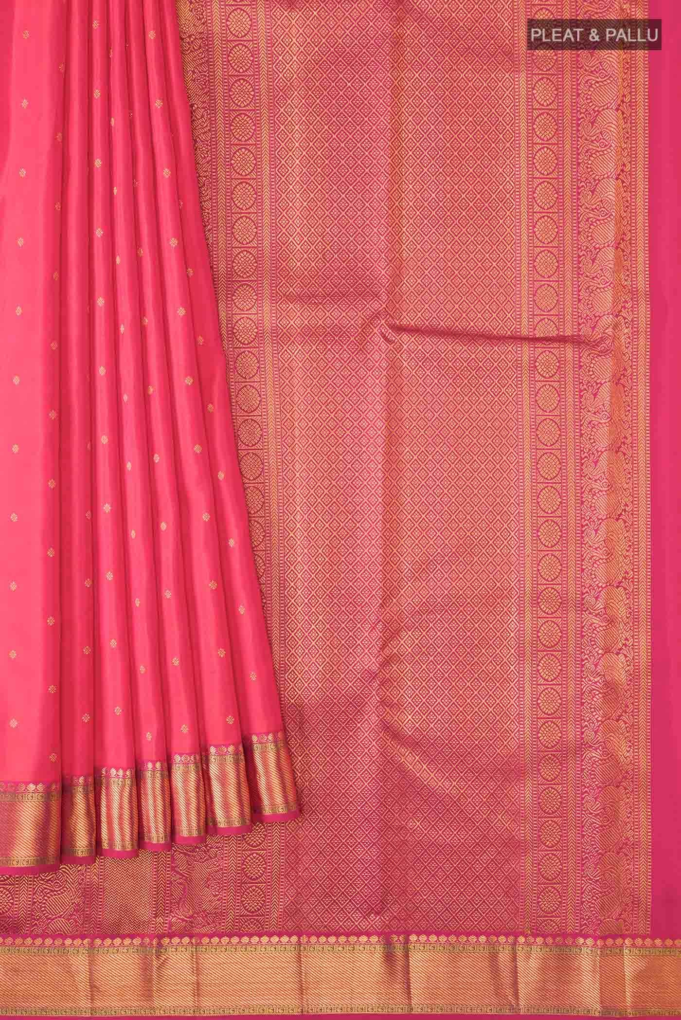 Pink Kanchipuram Silk Saree