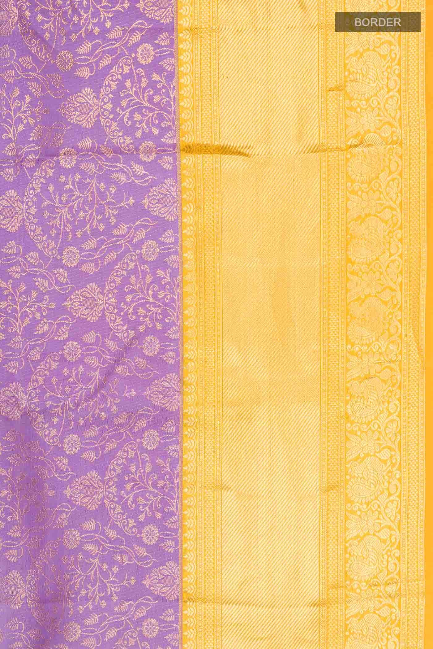 Lavender Kanchipuram Silk Saree