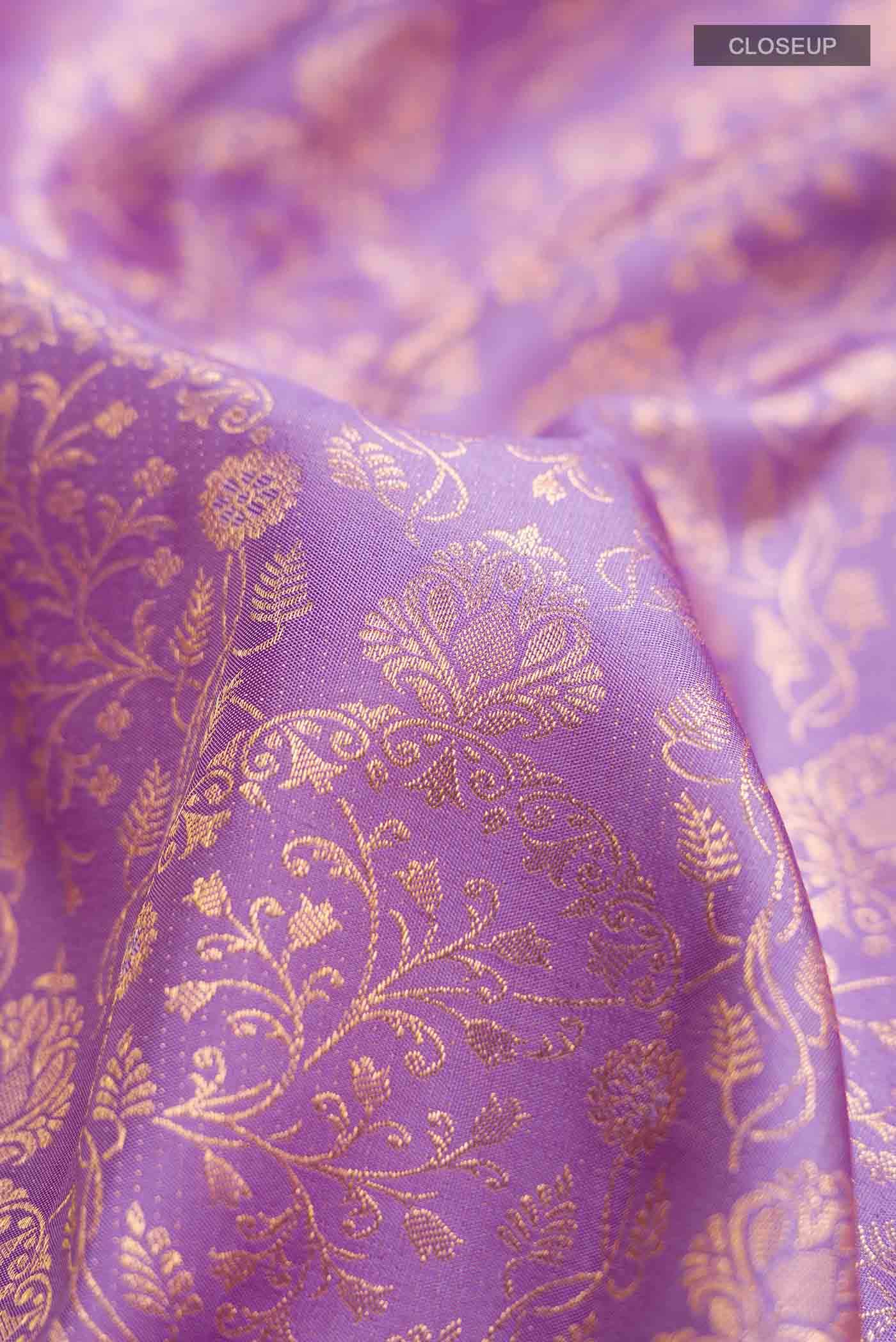 Lavender Kanchipuram Silk Saree