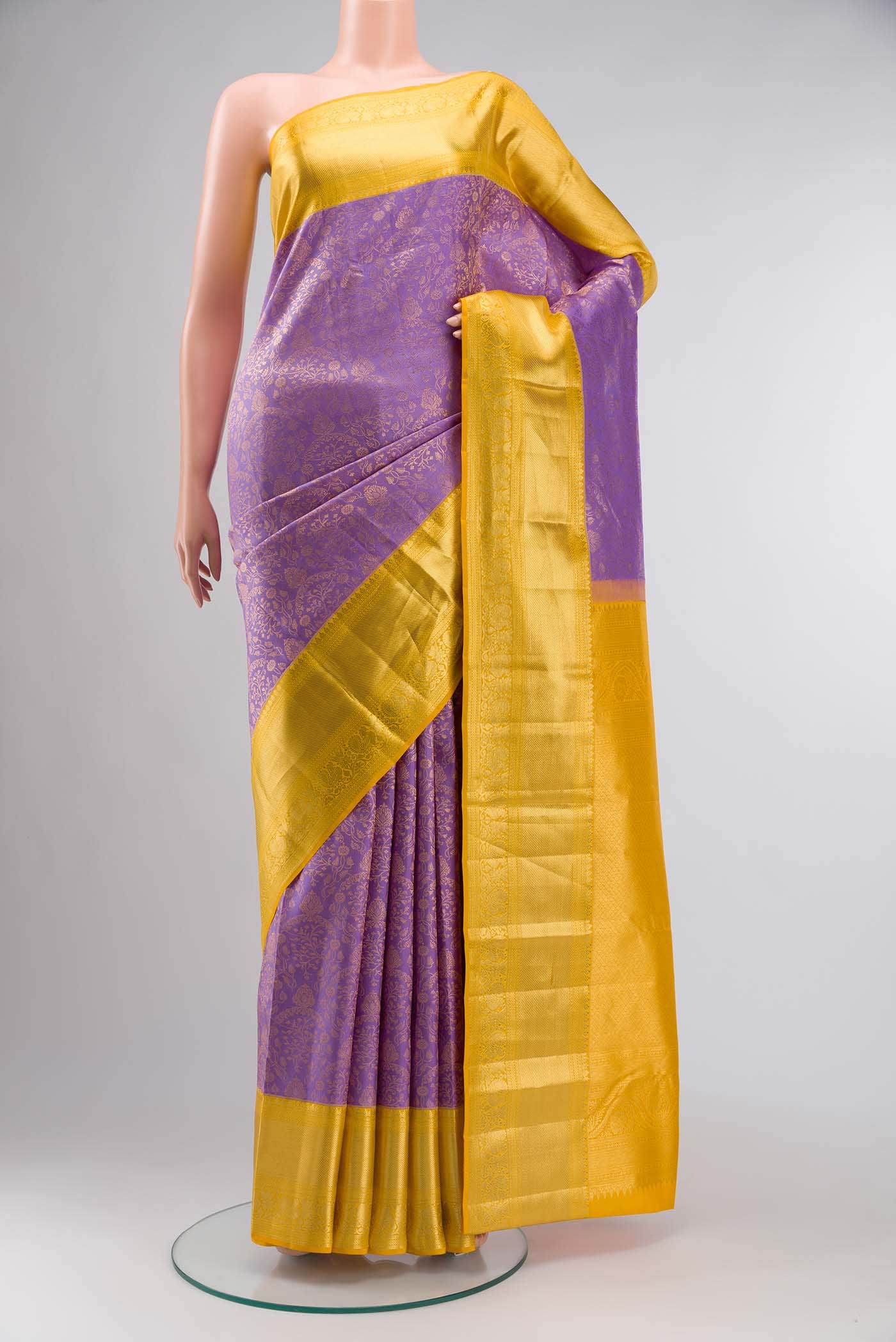 Lavender Kanchipuram Silk Saree