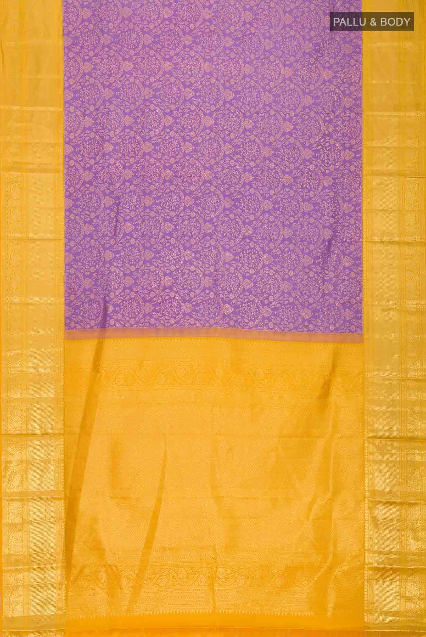 Lavender Kanchipuram Silk Saree