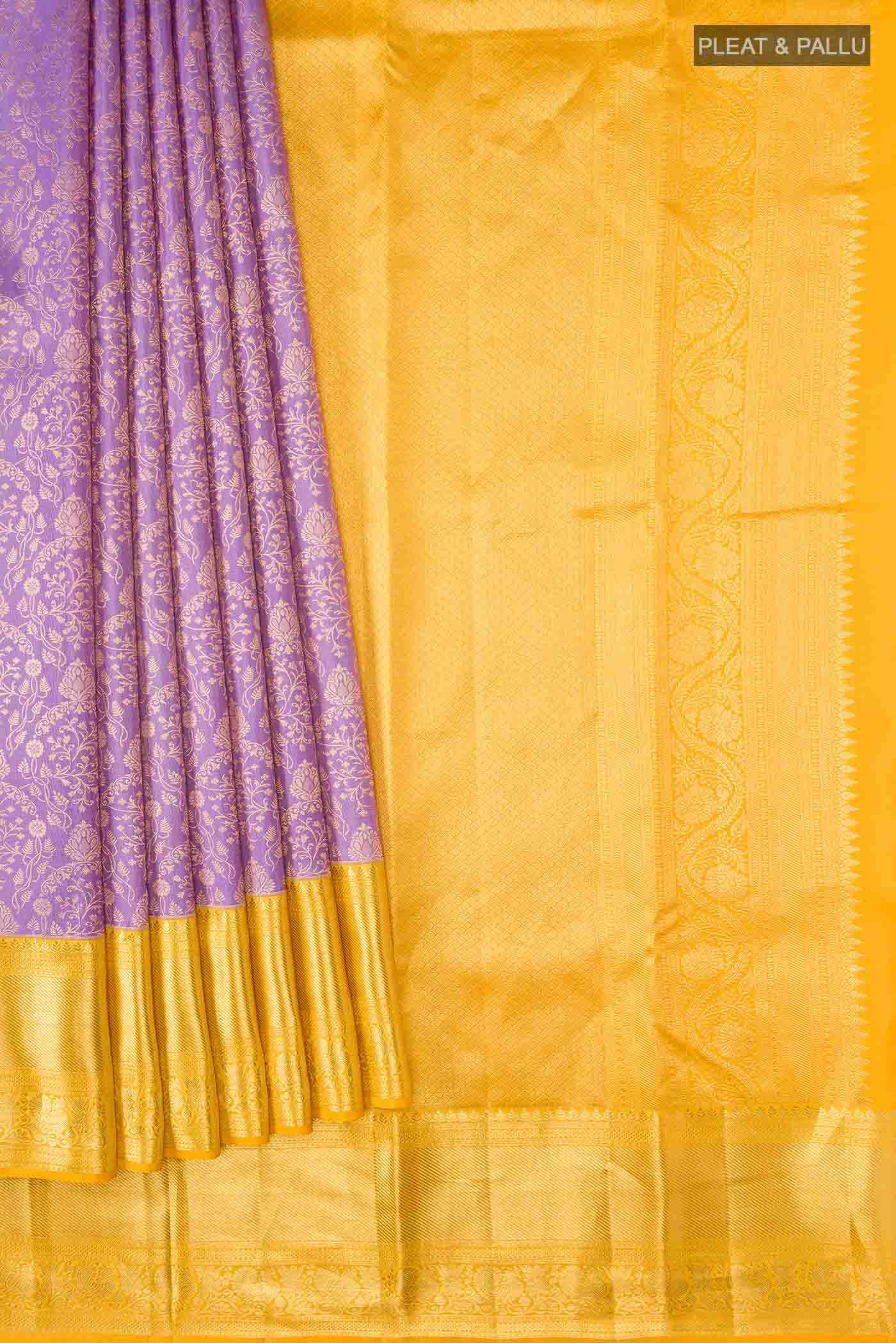 Lavender Kanchipuram Silk Saree