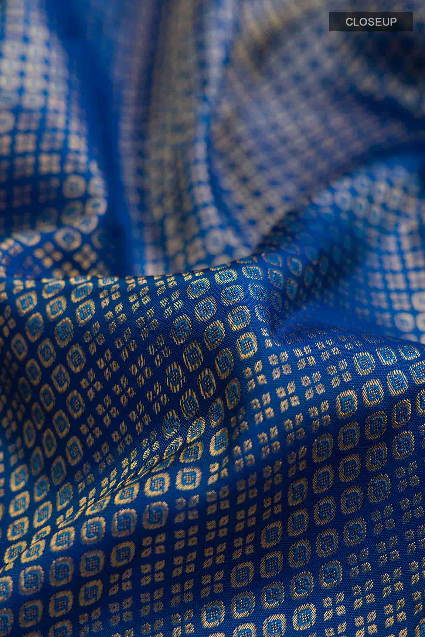 Blue Kanchipuram Silk Saree