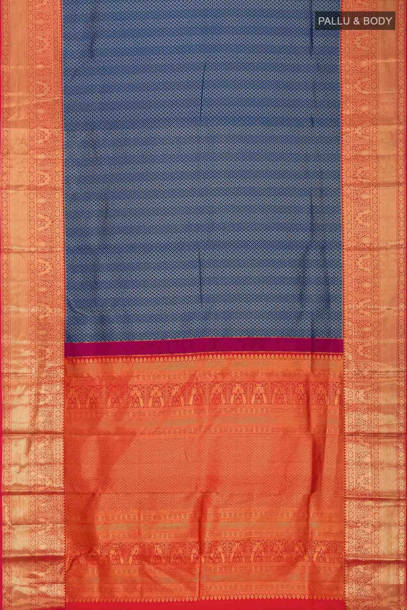 Blue Kanchipuram Silk Saree