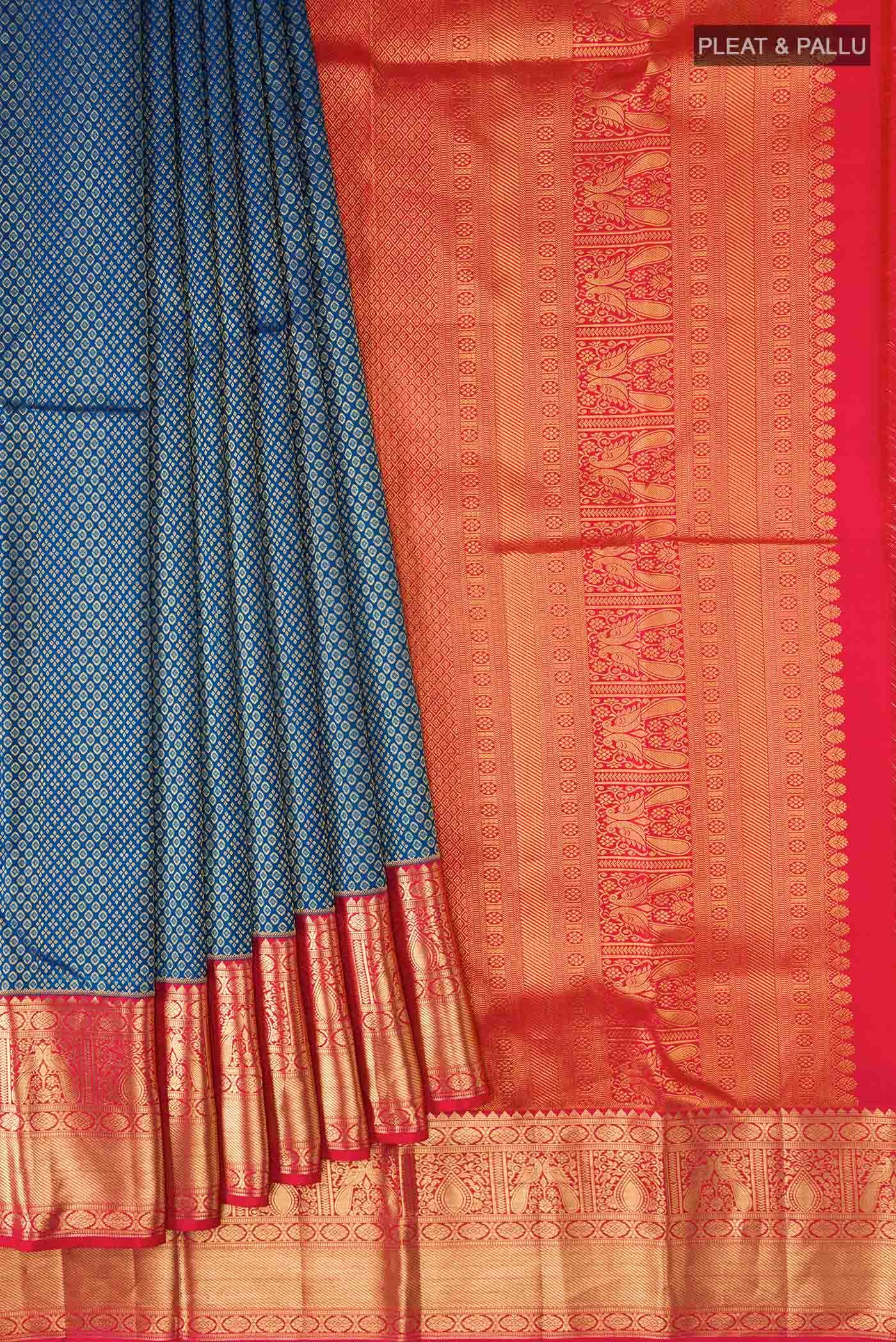 Blue Kanchipuram Silk Saree