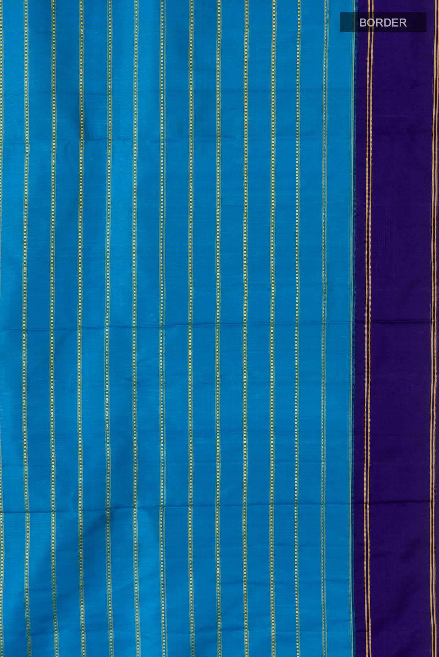Blue Banarasi Katan Silk Saree