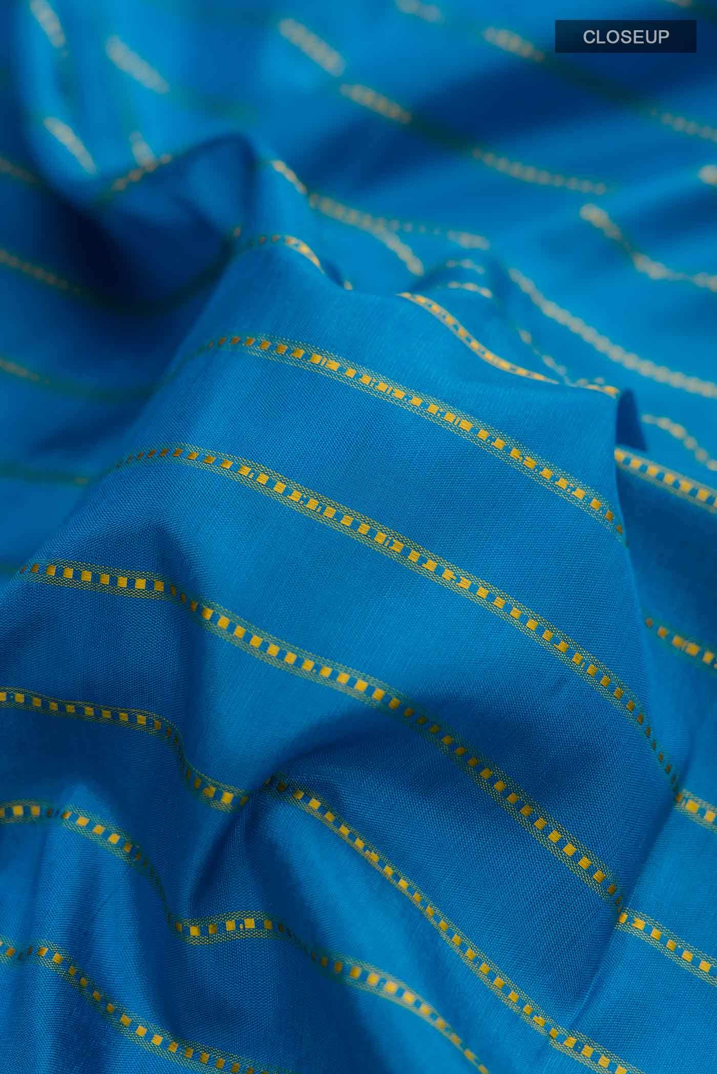 Blue Banarasi Katan Silk Saree