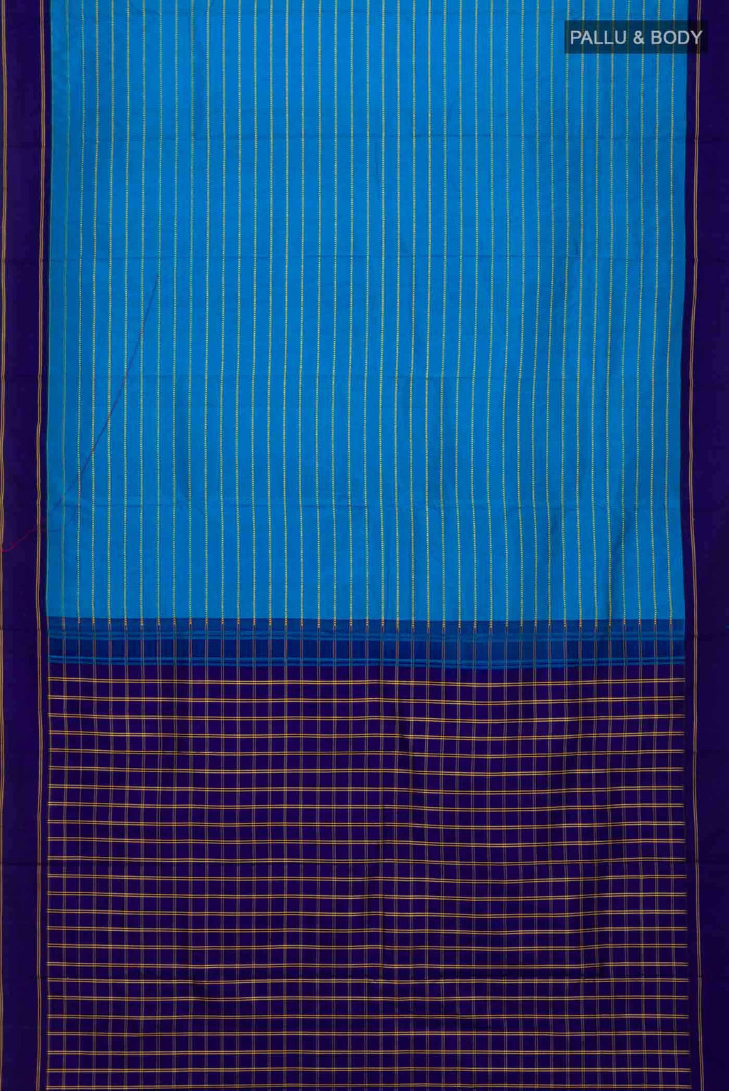 Blue Banarasi Katan Silk Saree
