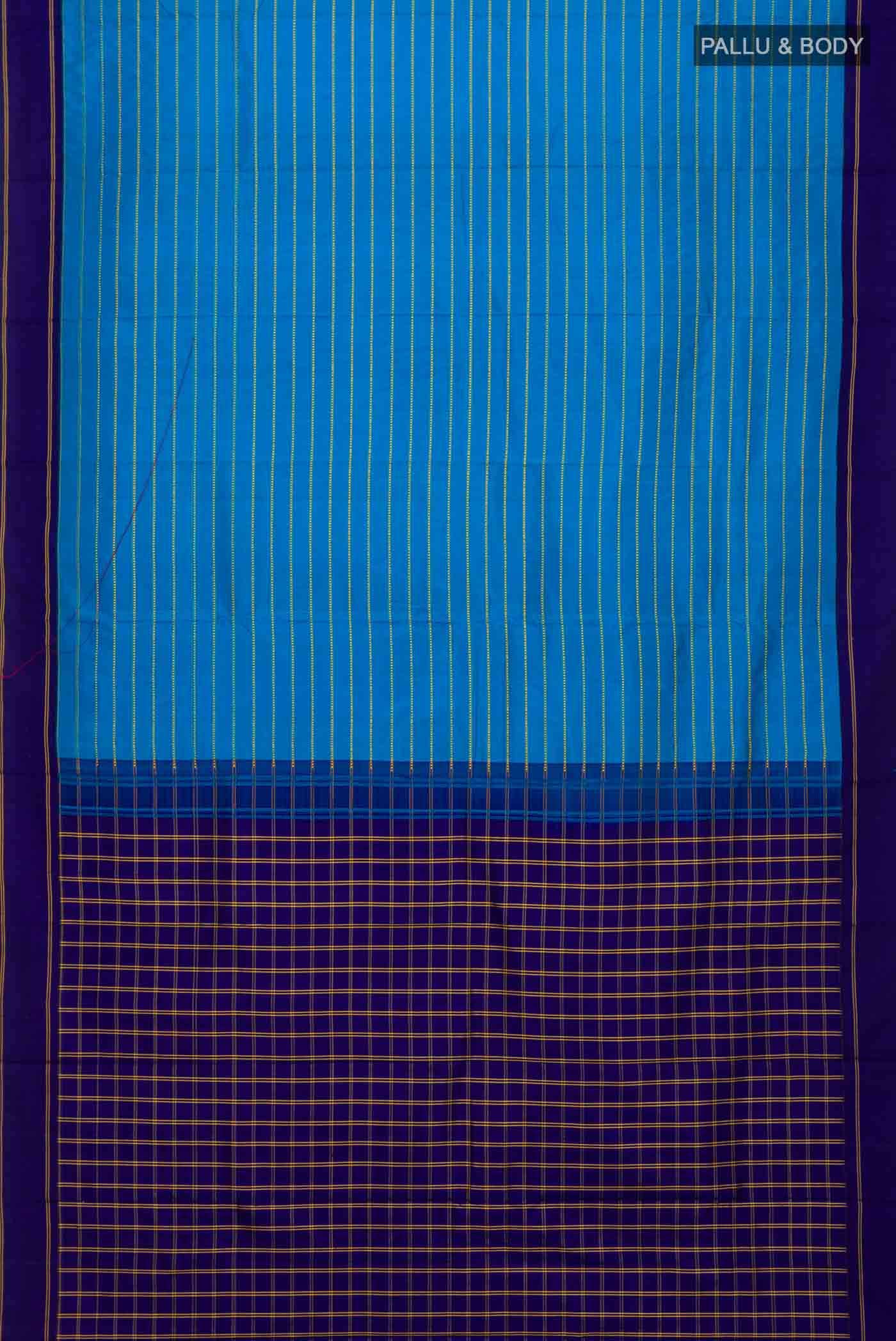 Blue Banarasi Katan Silk Saree